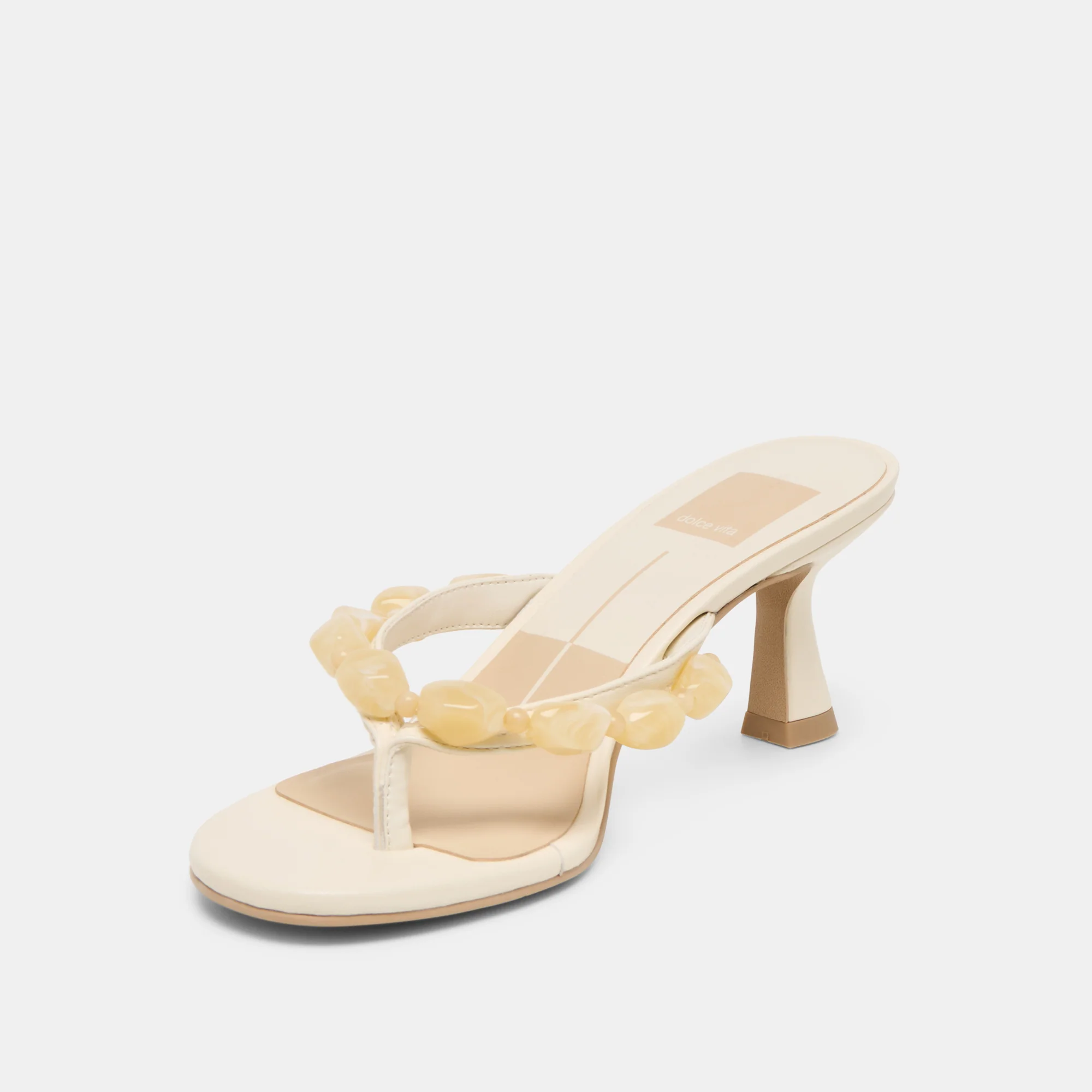 DAKSIE HEELS OFF WHITE LEATHER - Image 4