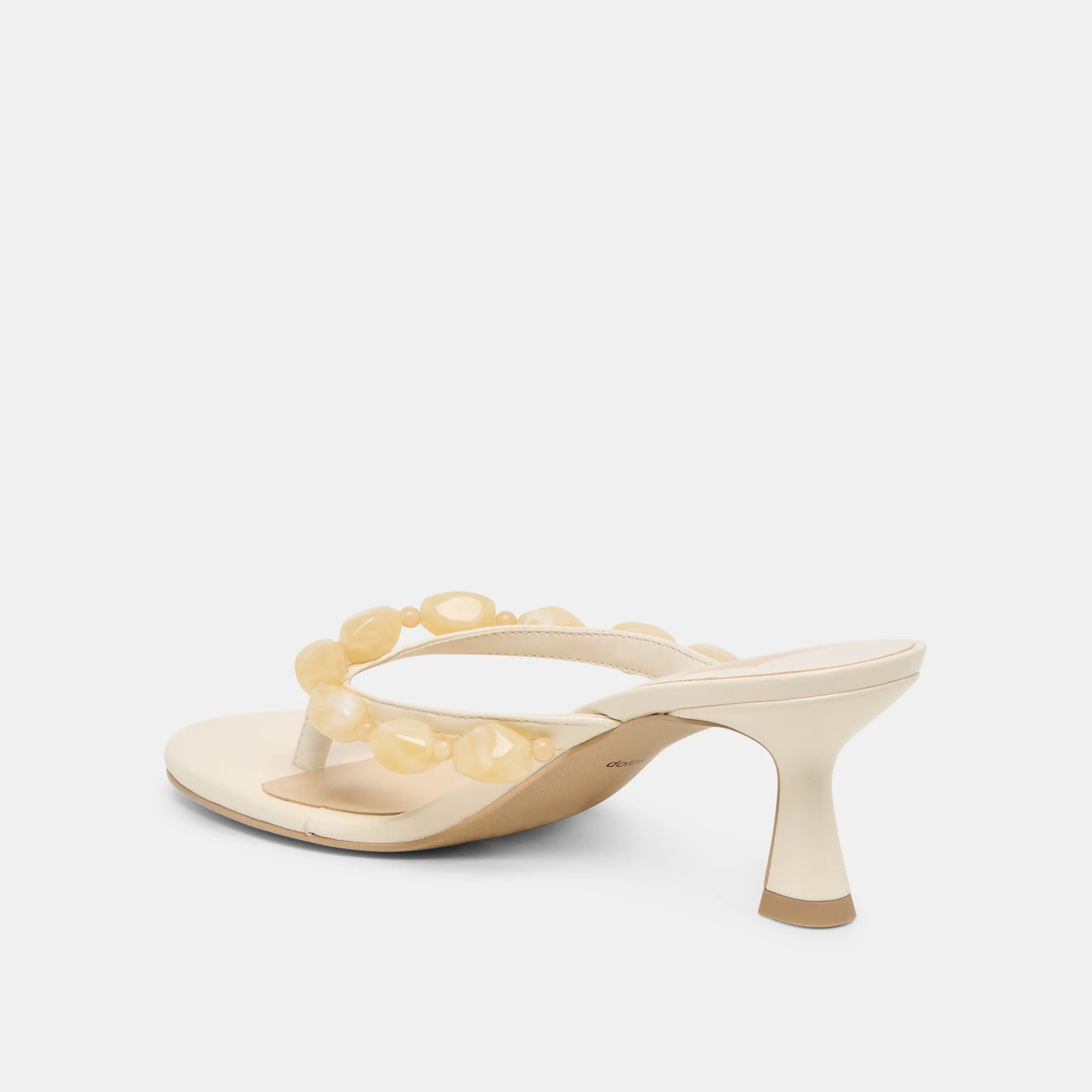 DAKSIE HEELS OFF WHITE LEATHER - Image 5