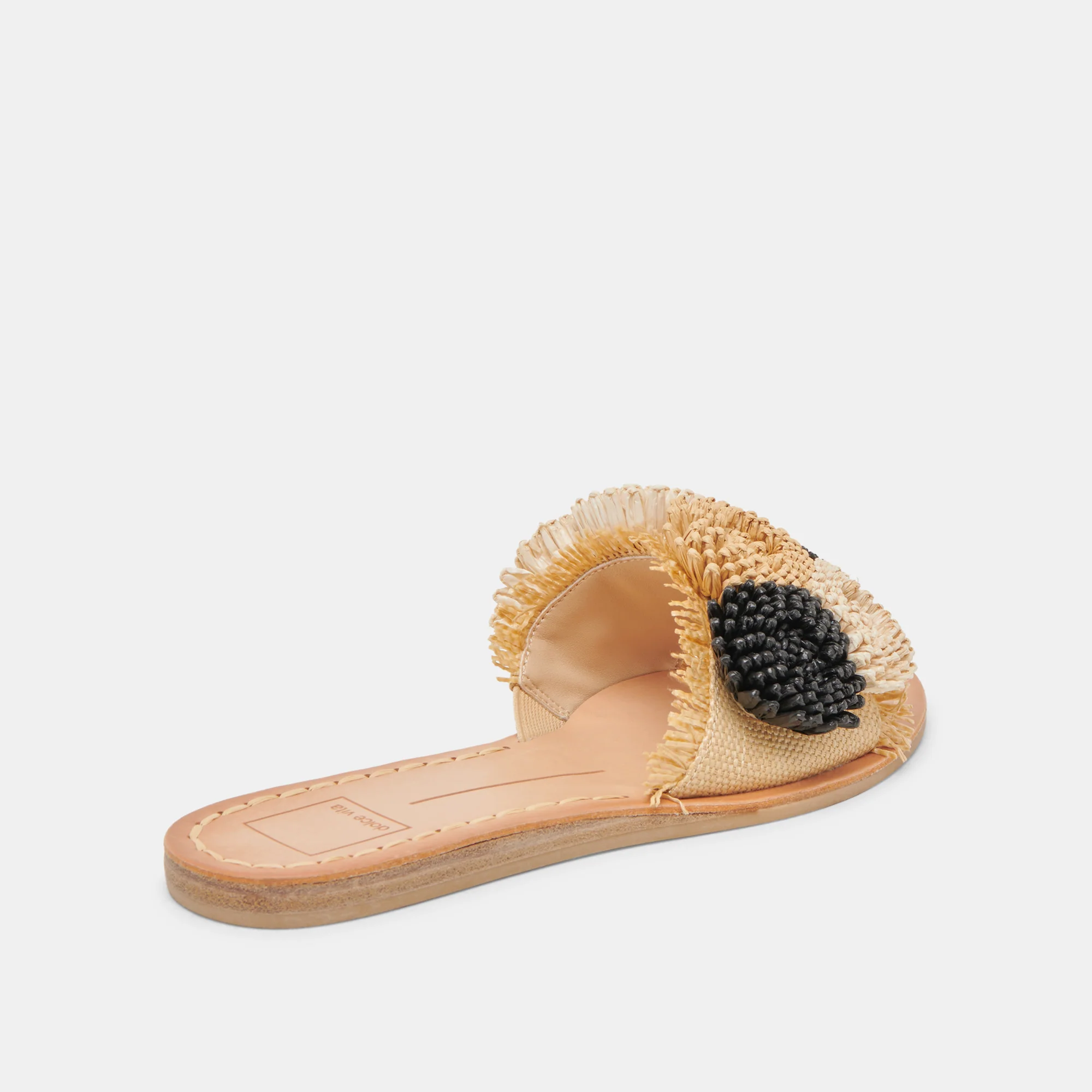 DANELA SANDALS BLACK NATURAL RAFFIA - Image 5