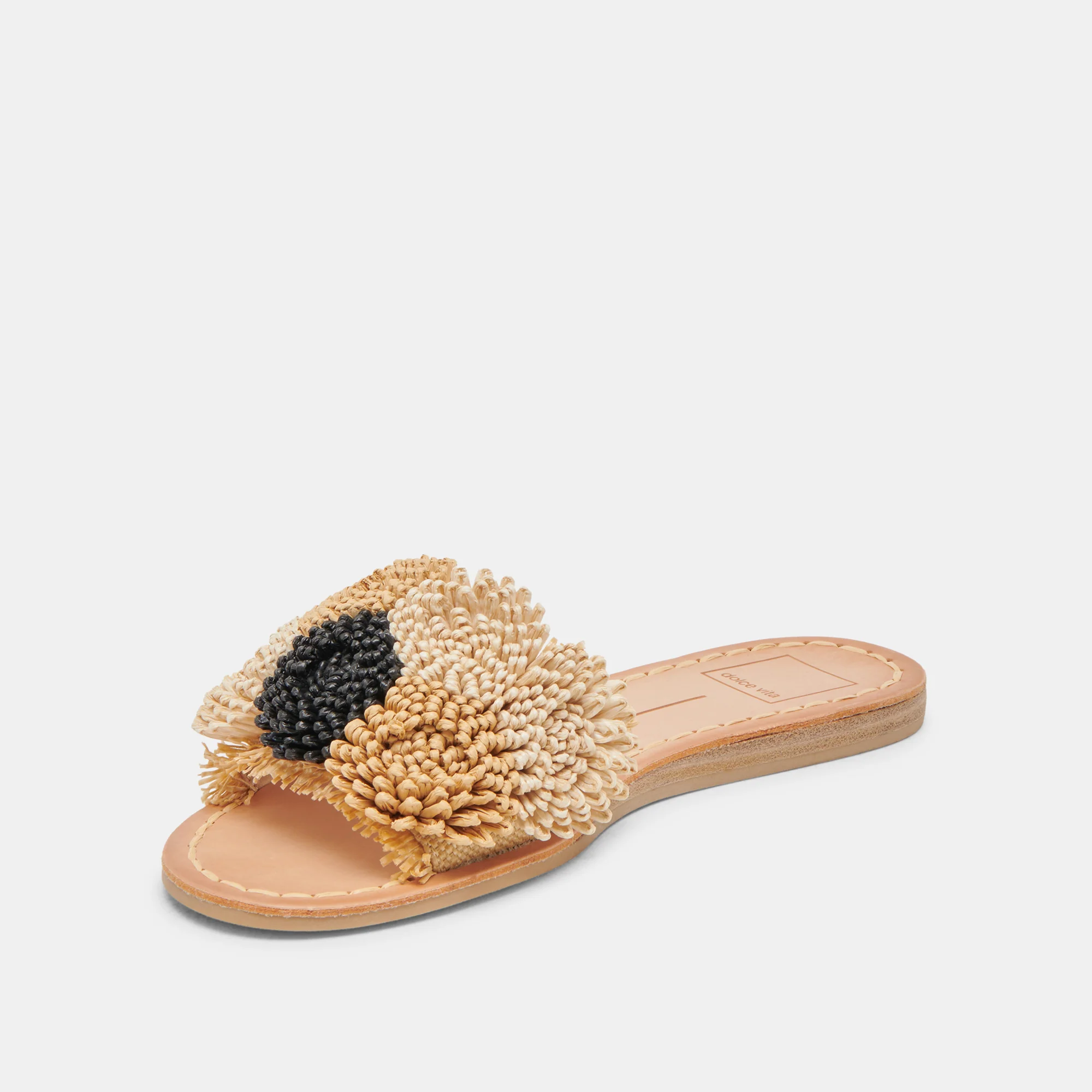 DANELA SANDALS BLACK NATURAL RAFFIA - Image 6