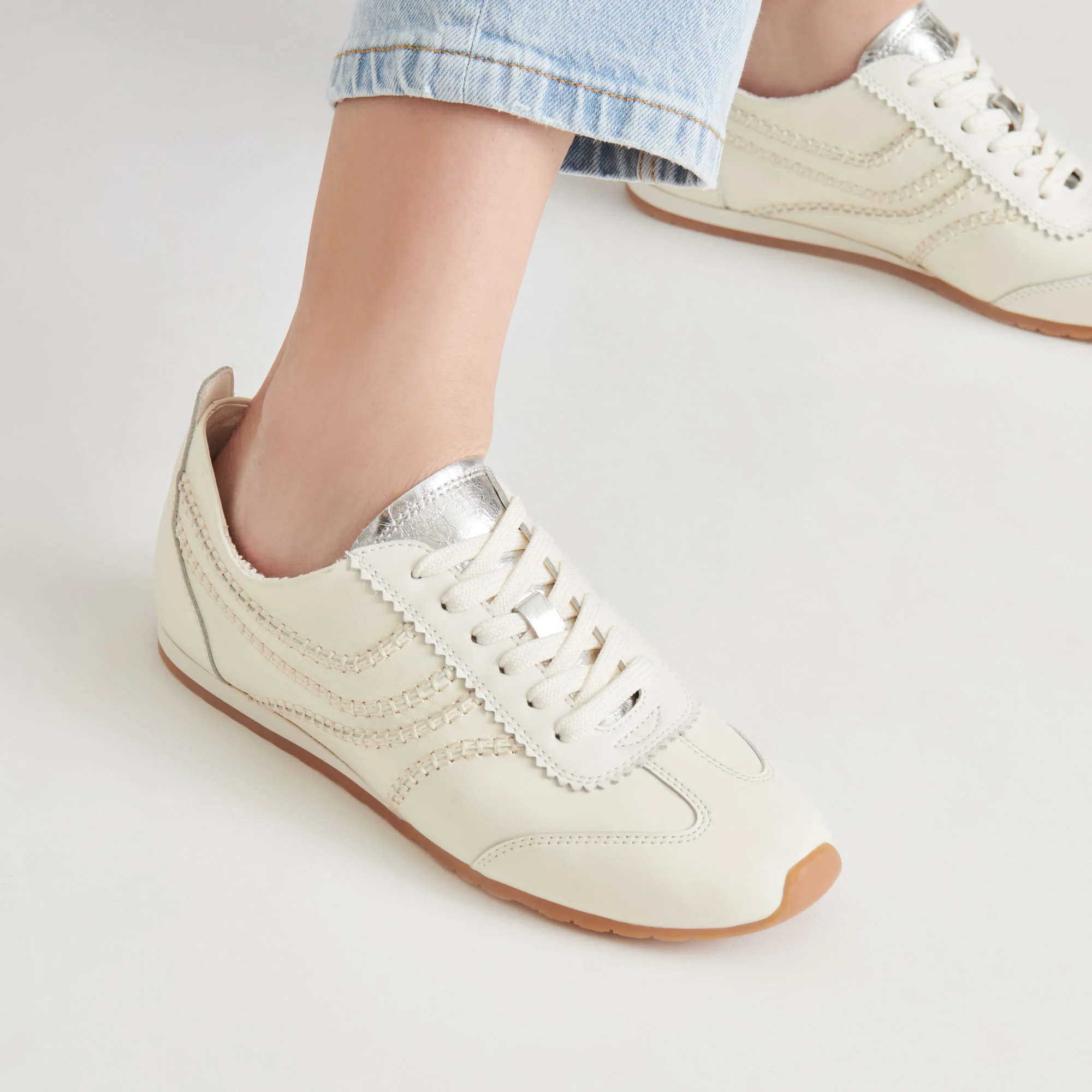 DELANY SNEAKERS OFF WHITE LEATHER - Image 4