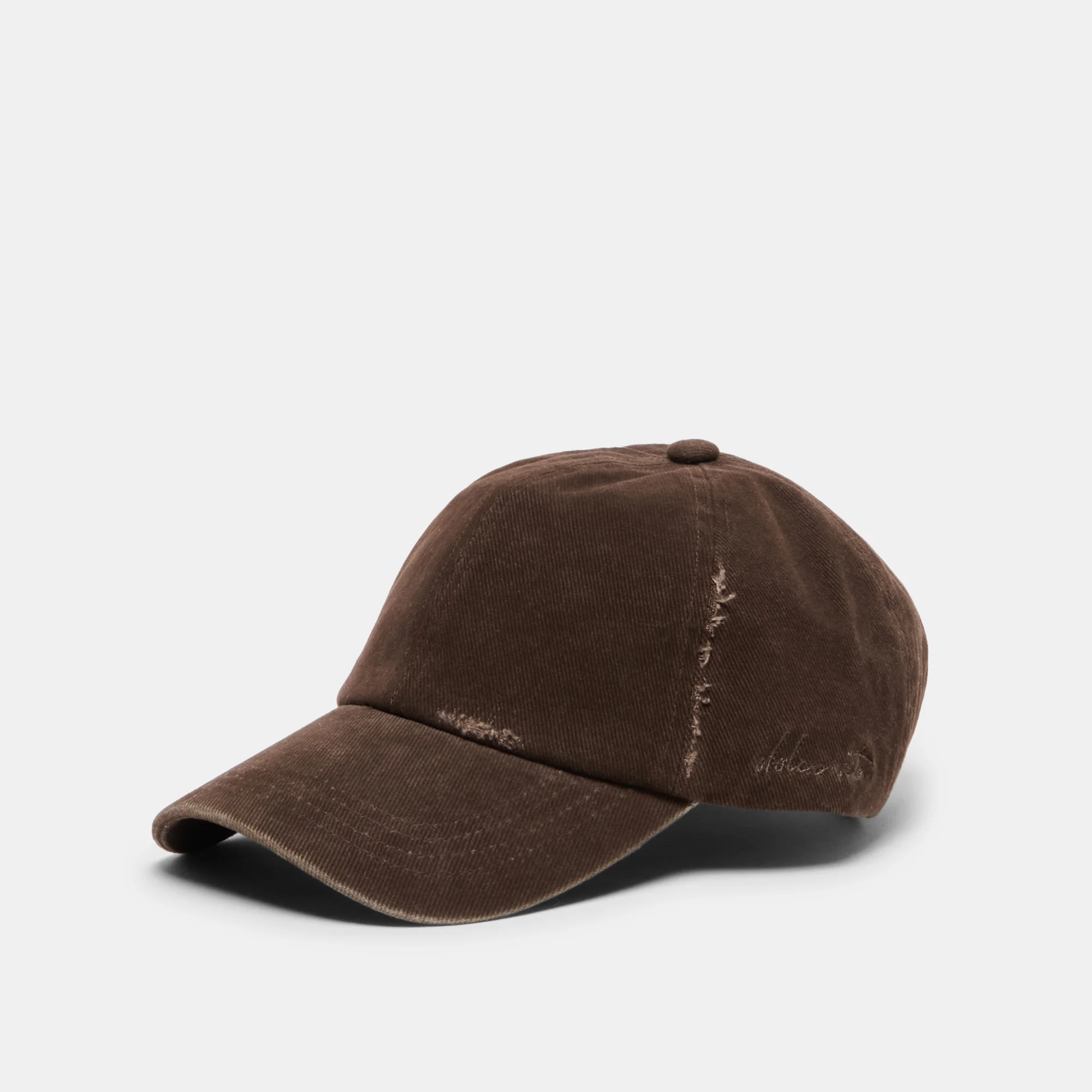 DISTRESSED BASEBALL CAP DARK BROWN - Image 6