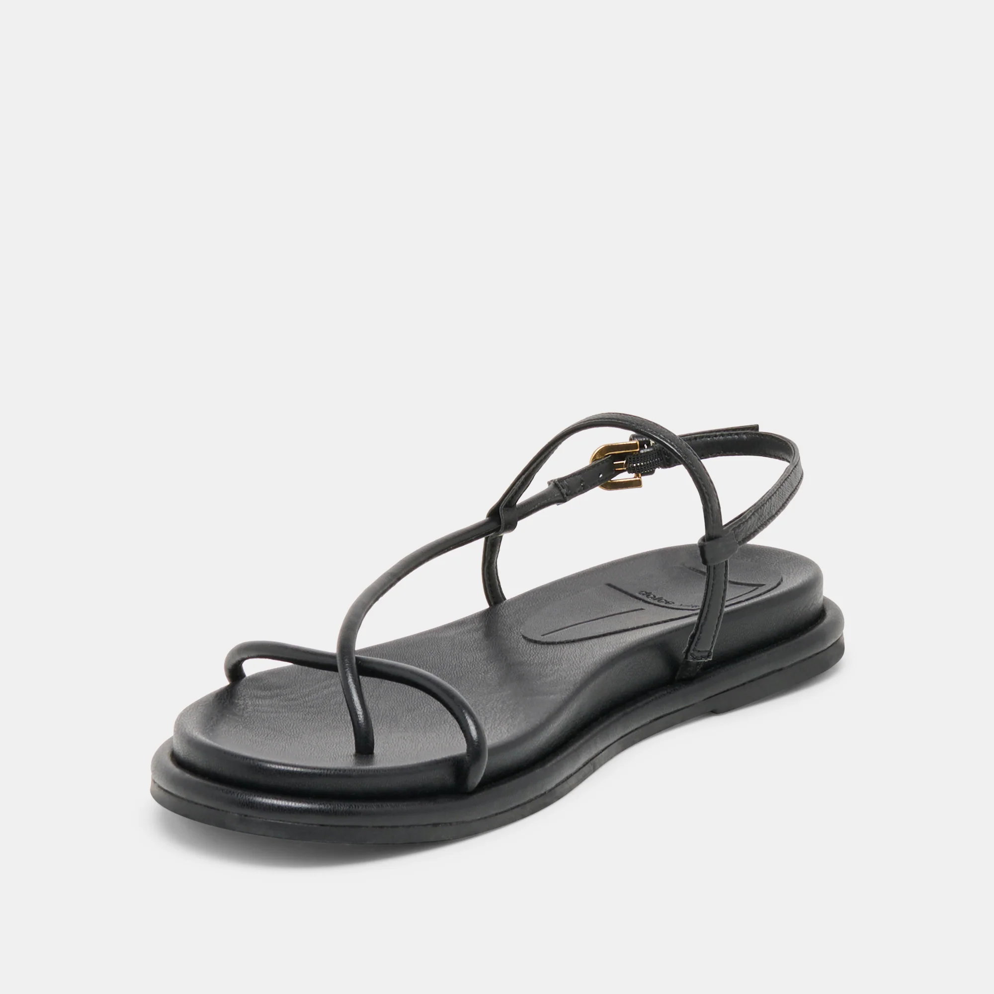 DOM SANDALS BLACK LEATHER - Image 4