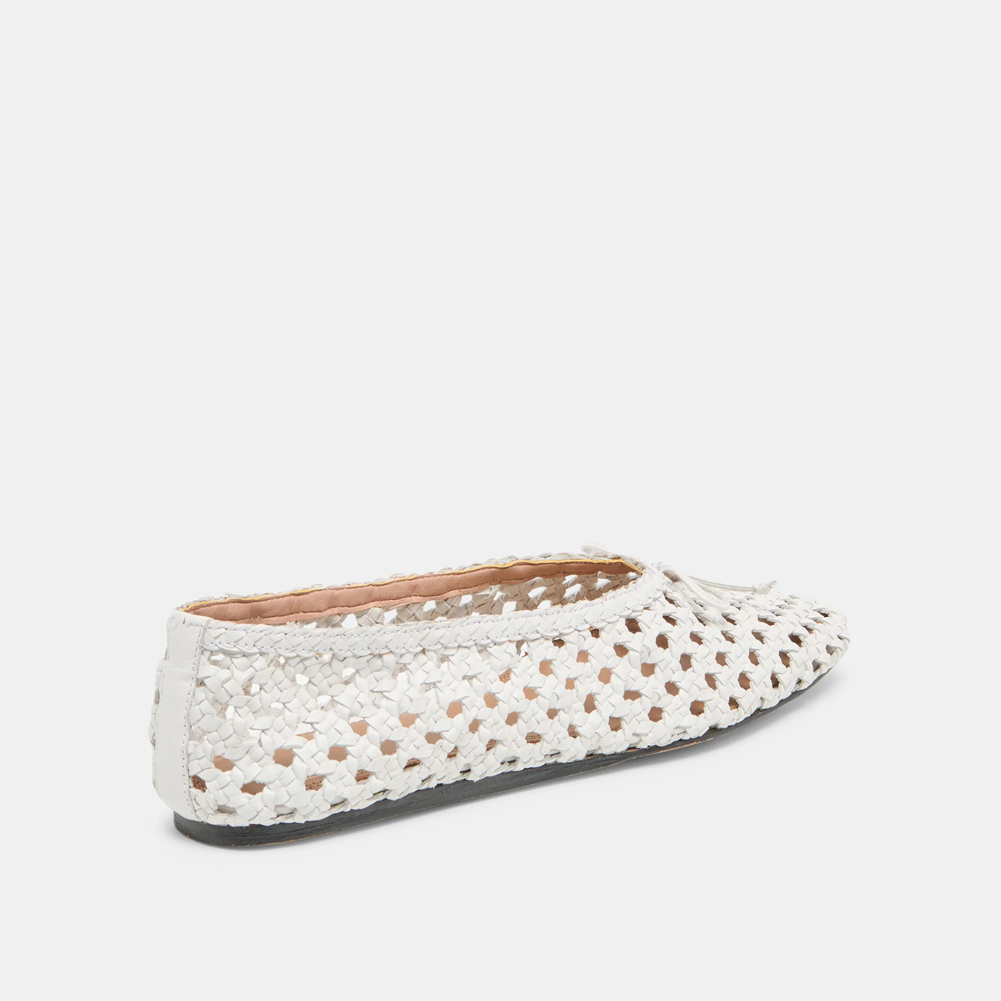 EDDA BALLET FLATS BONE WOVEN LEATHER - Image 3