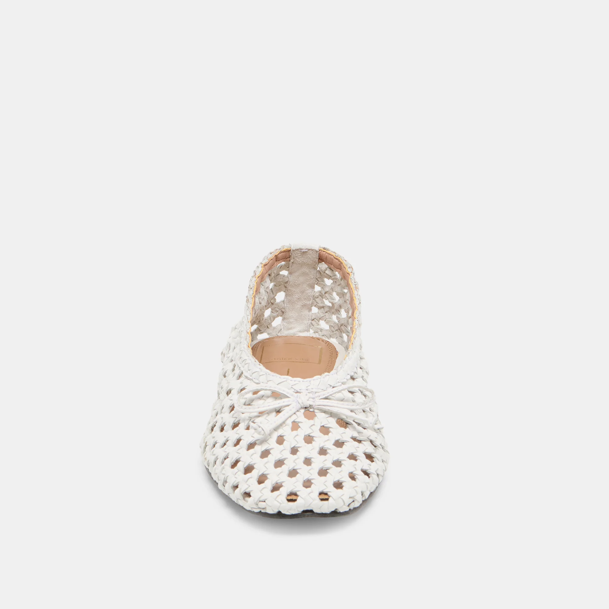 EDDA BALLET FLATS BONE WOVEN LEATHER - Image 6