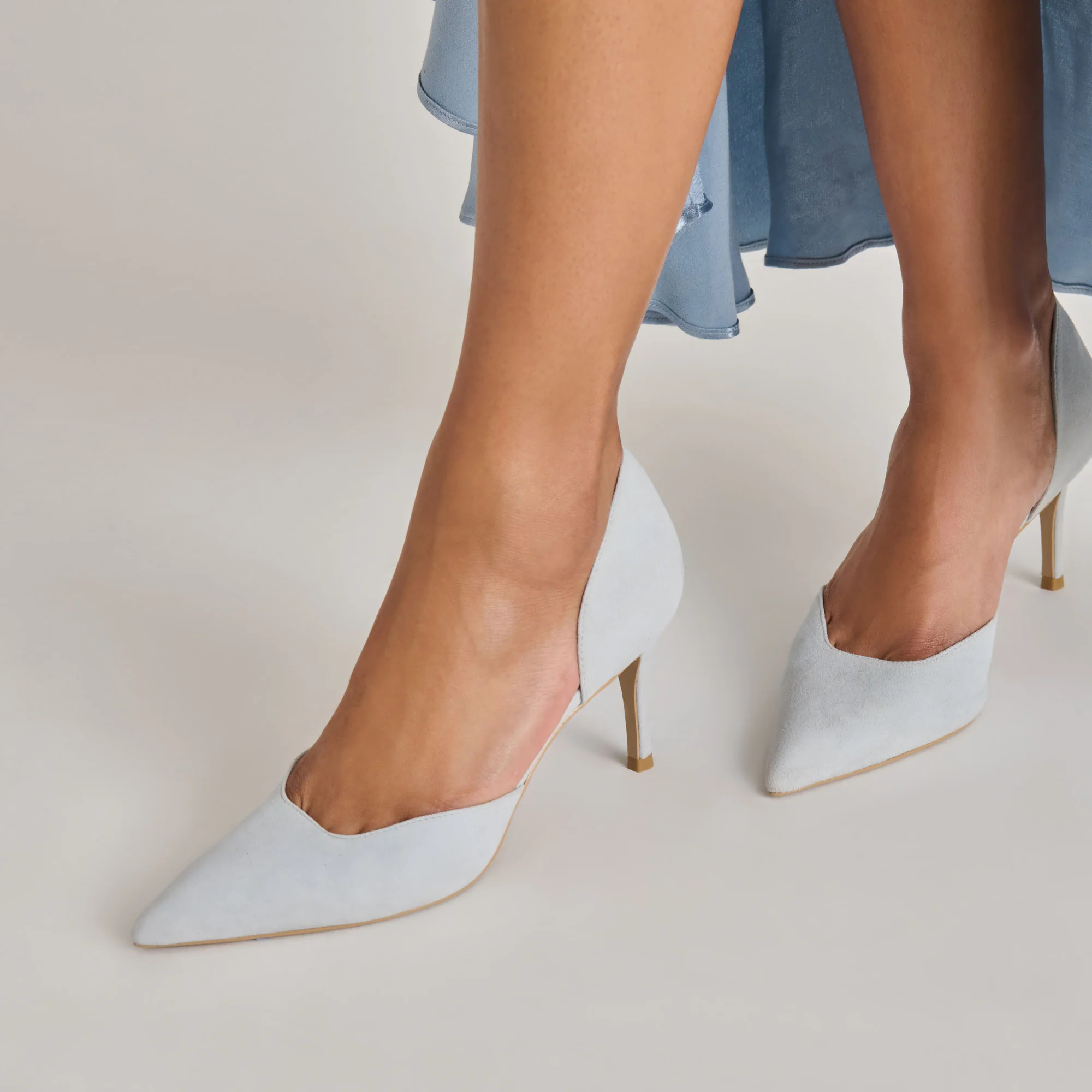 ELOY HEELS LIGHT BLUE SUEDE - Image 2