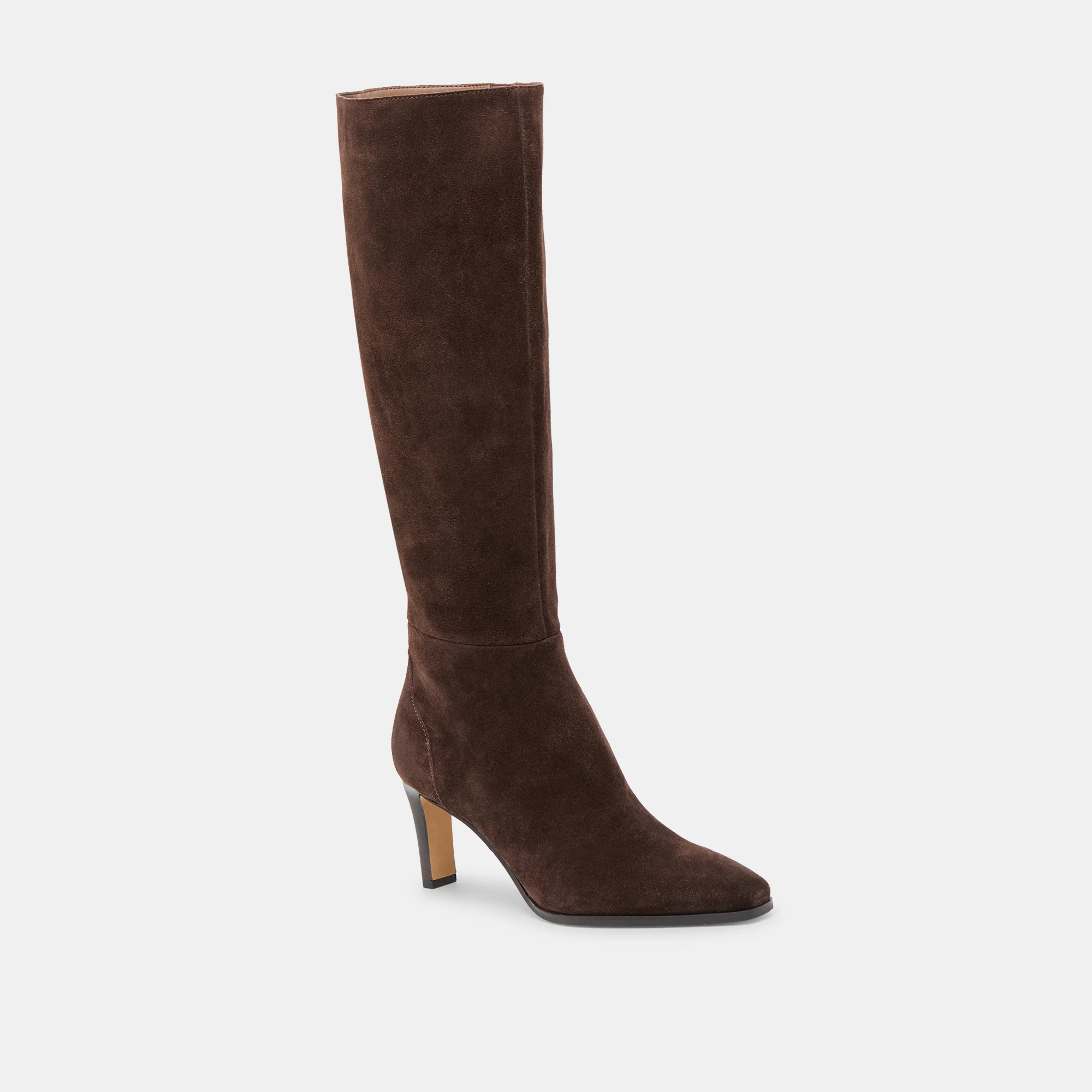 EMMI NARROW CALF BOOTS DK BROWN SUEDE - Image 2