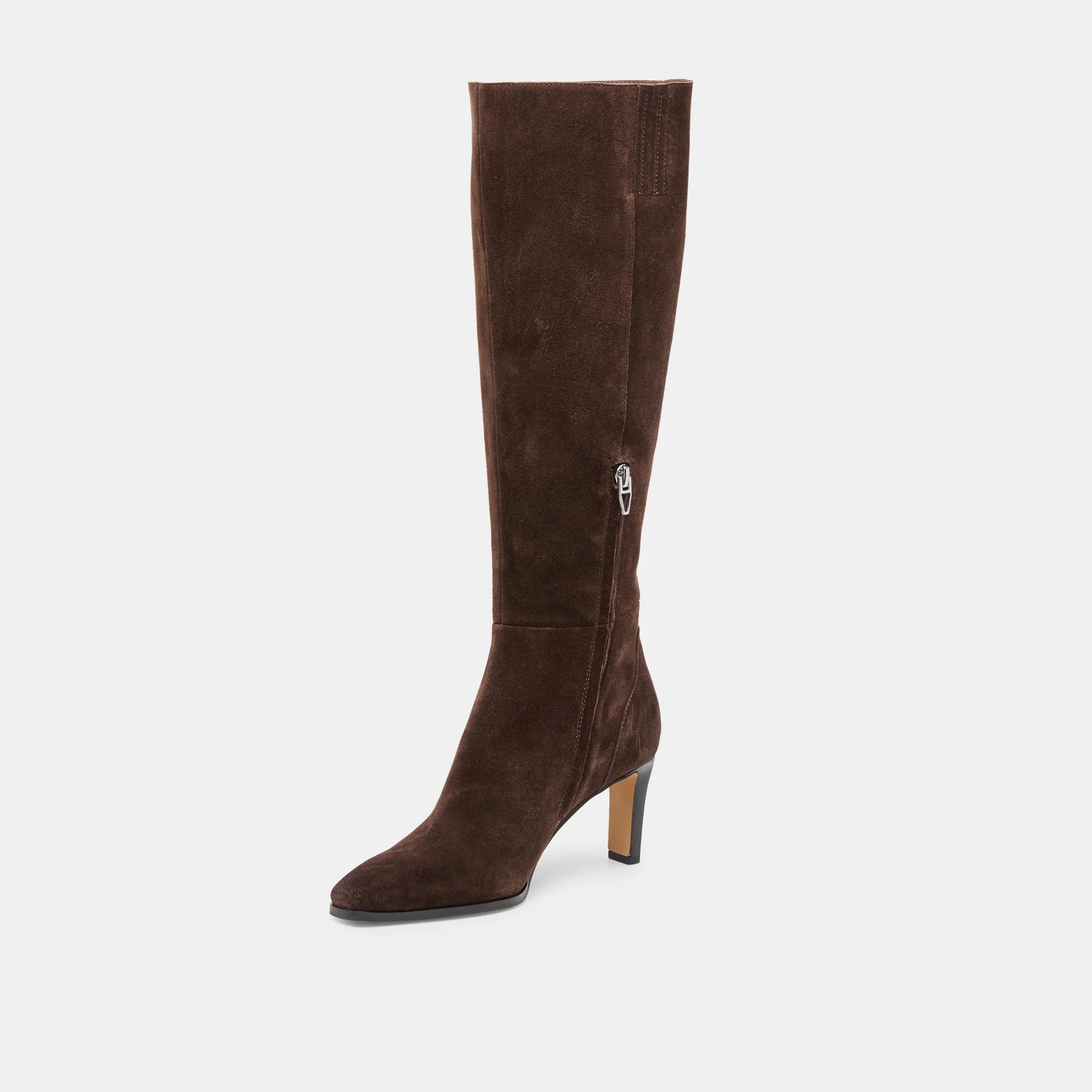 EMMI NARROW CALF BOOTS DK BROWN SUEDE - Image 4