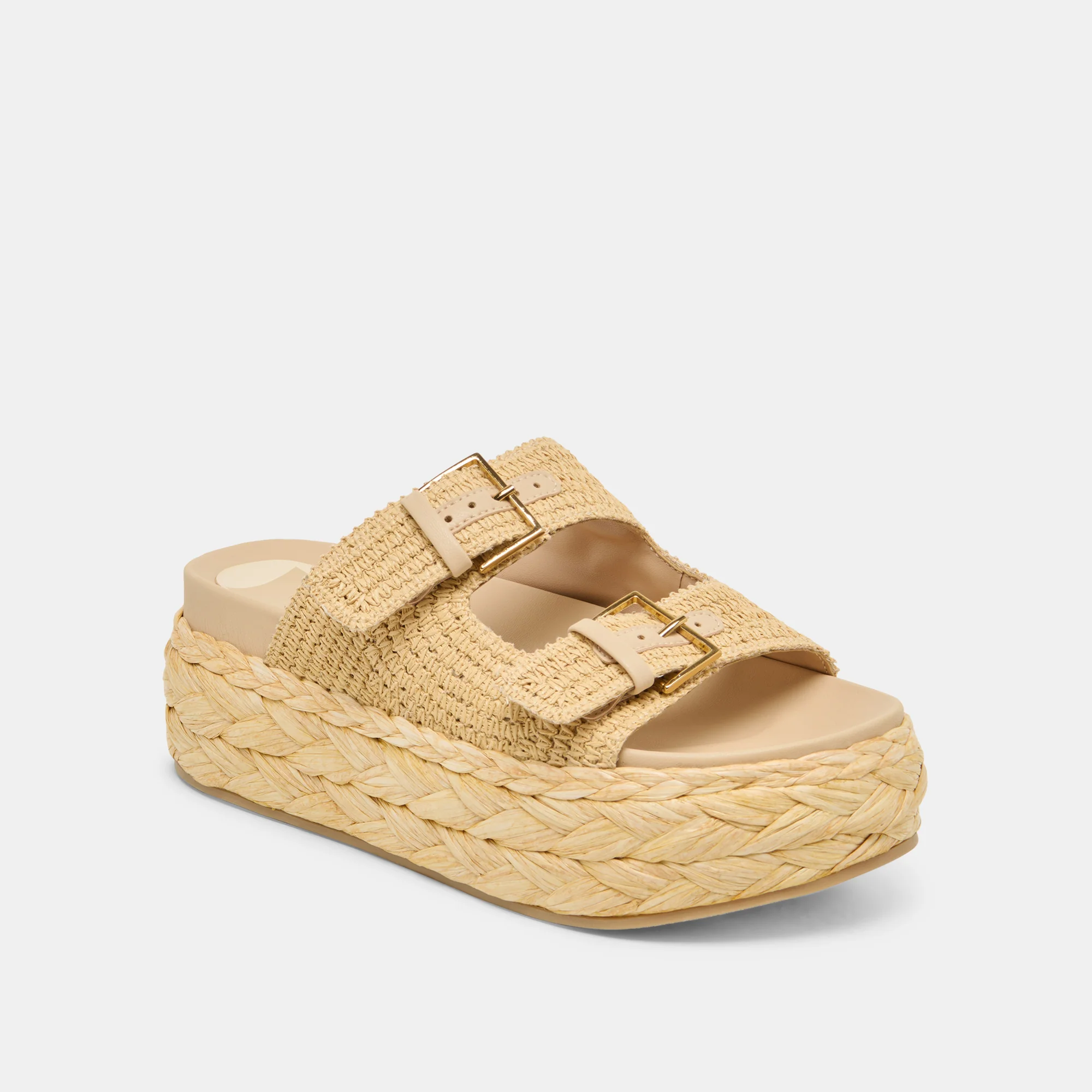 FALYN SANDALS LT NATURAL WOVEN RAFFIA - Image 3
