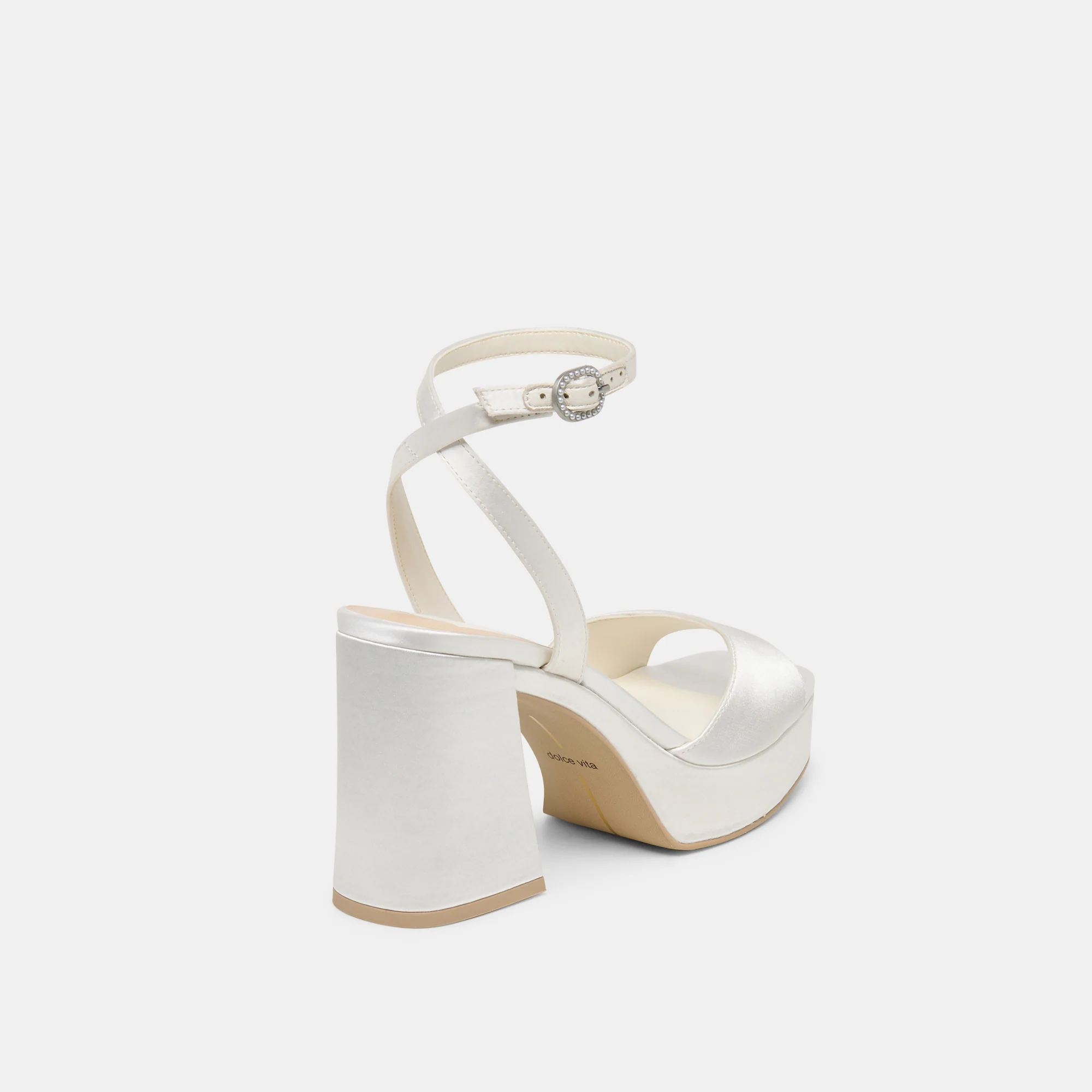 FELICA HEELS WHITE SATIN - Image 5