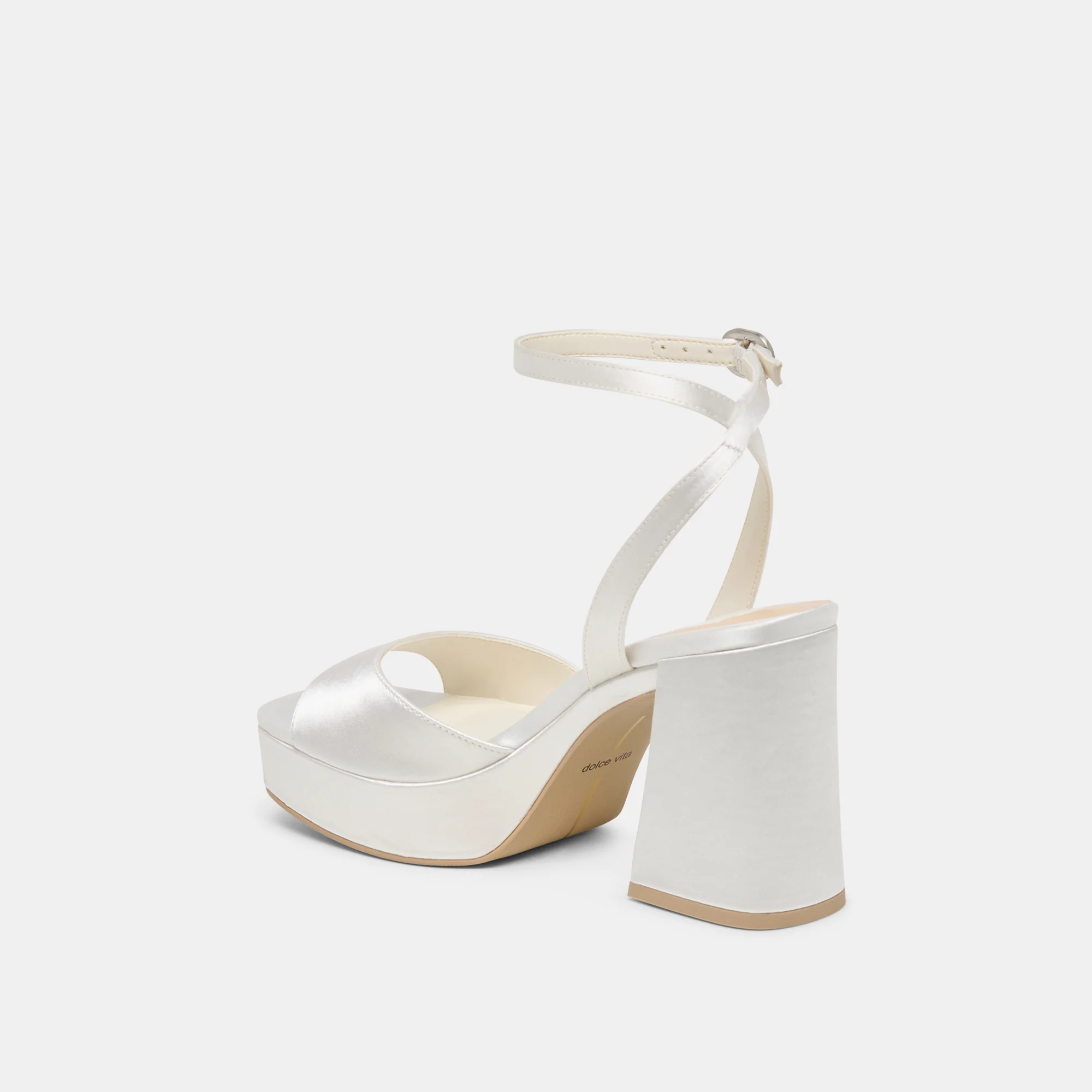 FELICA HEELS WHITE SATIN - Image 7