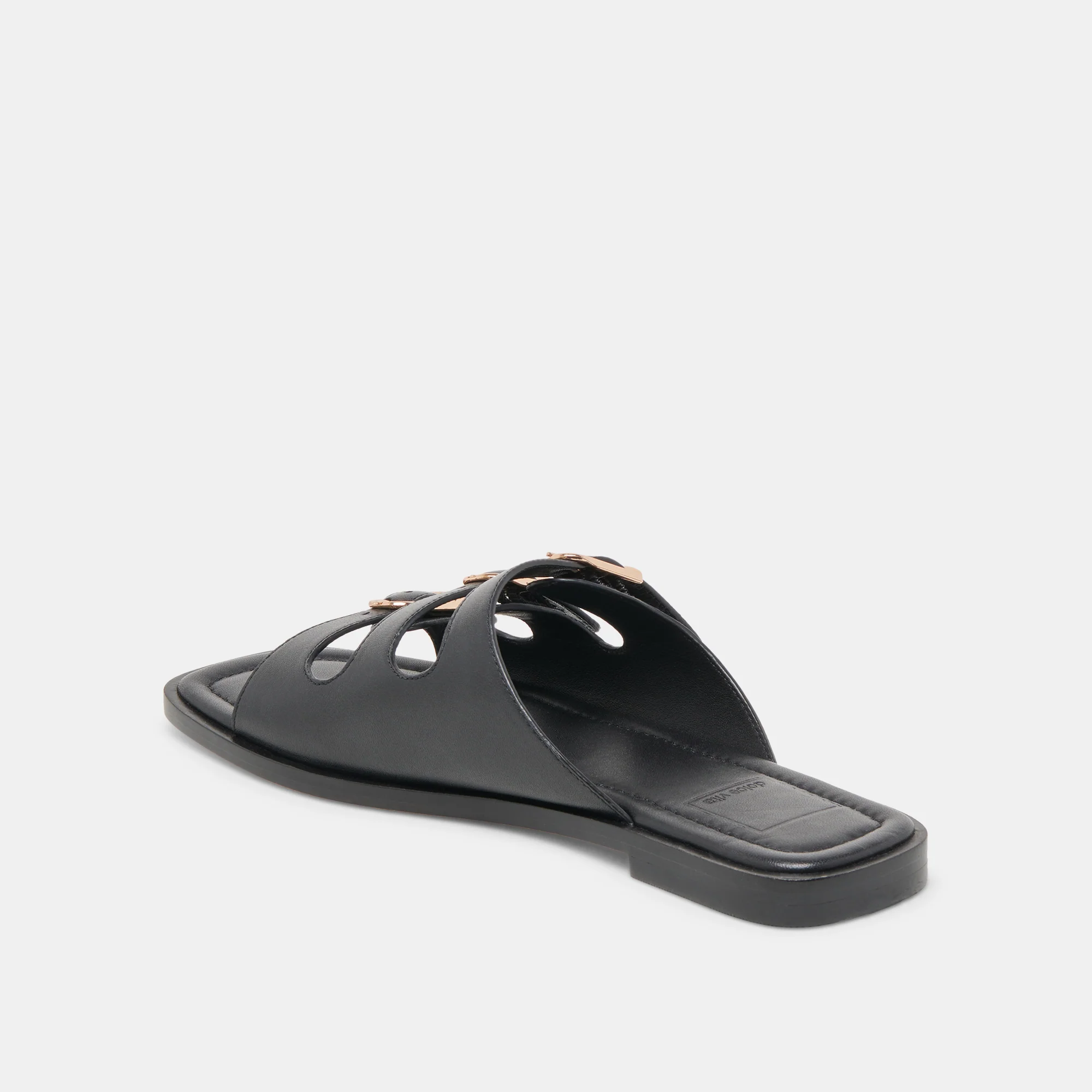 FIN SANDALS BLACK LEATHER - Image 5
