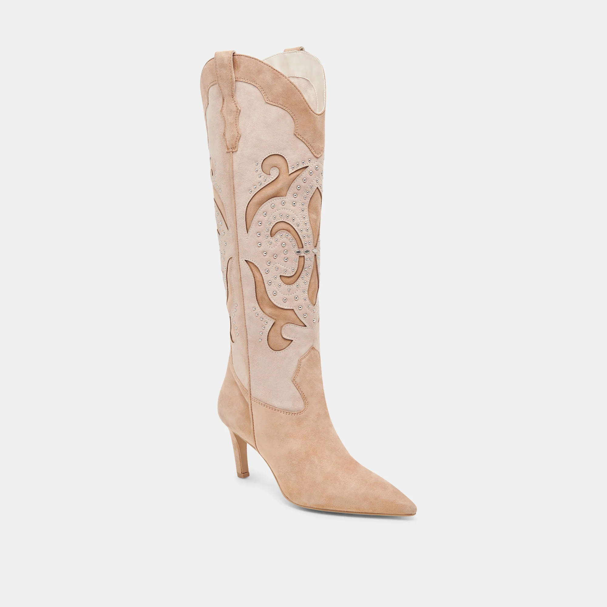 FINLEY STUD BOOTS CAMEL SUEDE - Image 2