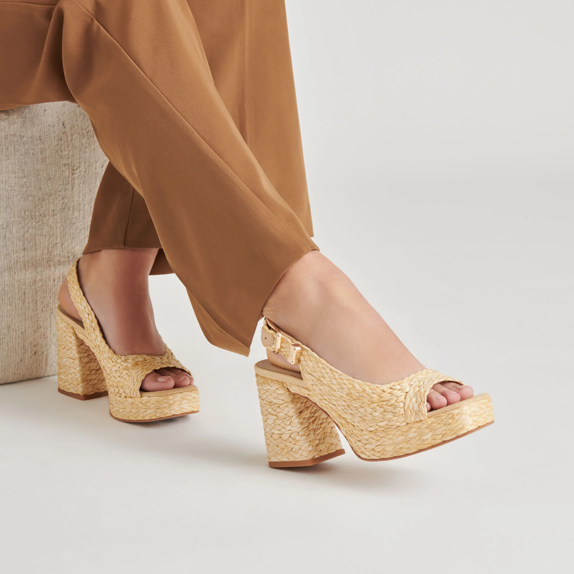 FLORES HEELS NATURAL RAFFIA - Image 4