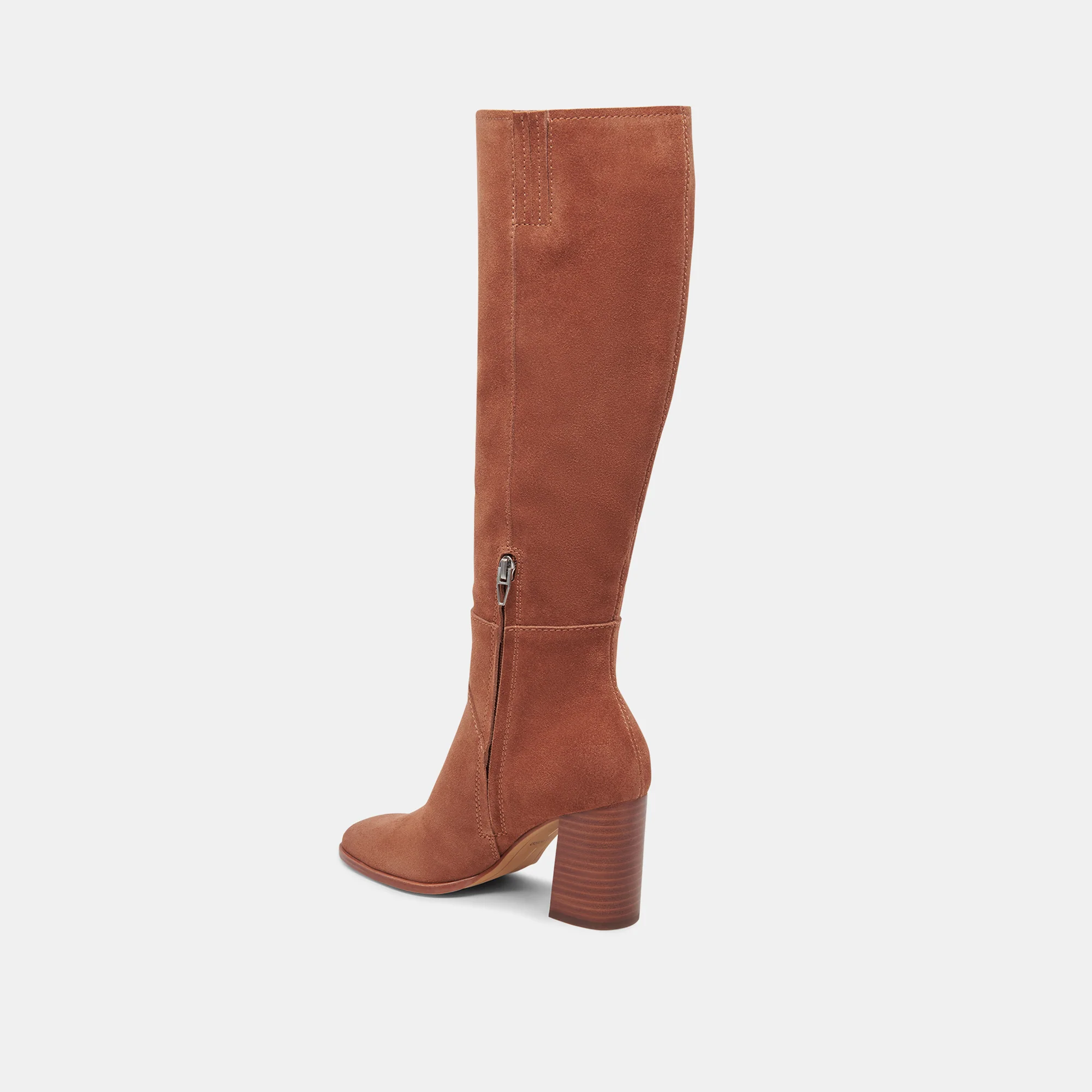 FYNN WIDE CALF BOOTS DK BROWN SUEDE - Image 5
