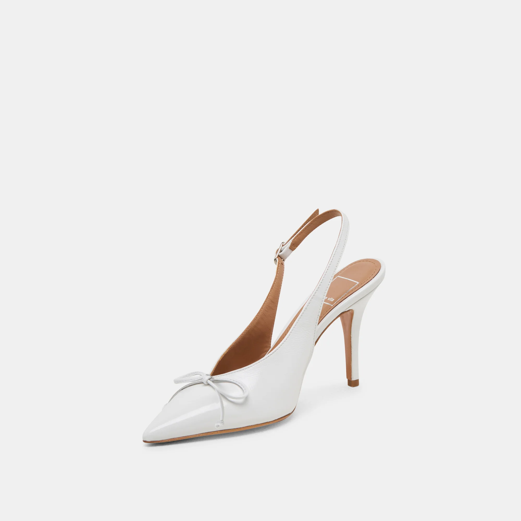 GEENA HEELS WHITE LEATHER - Image 4
