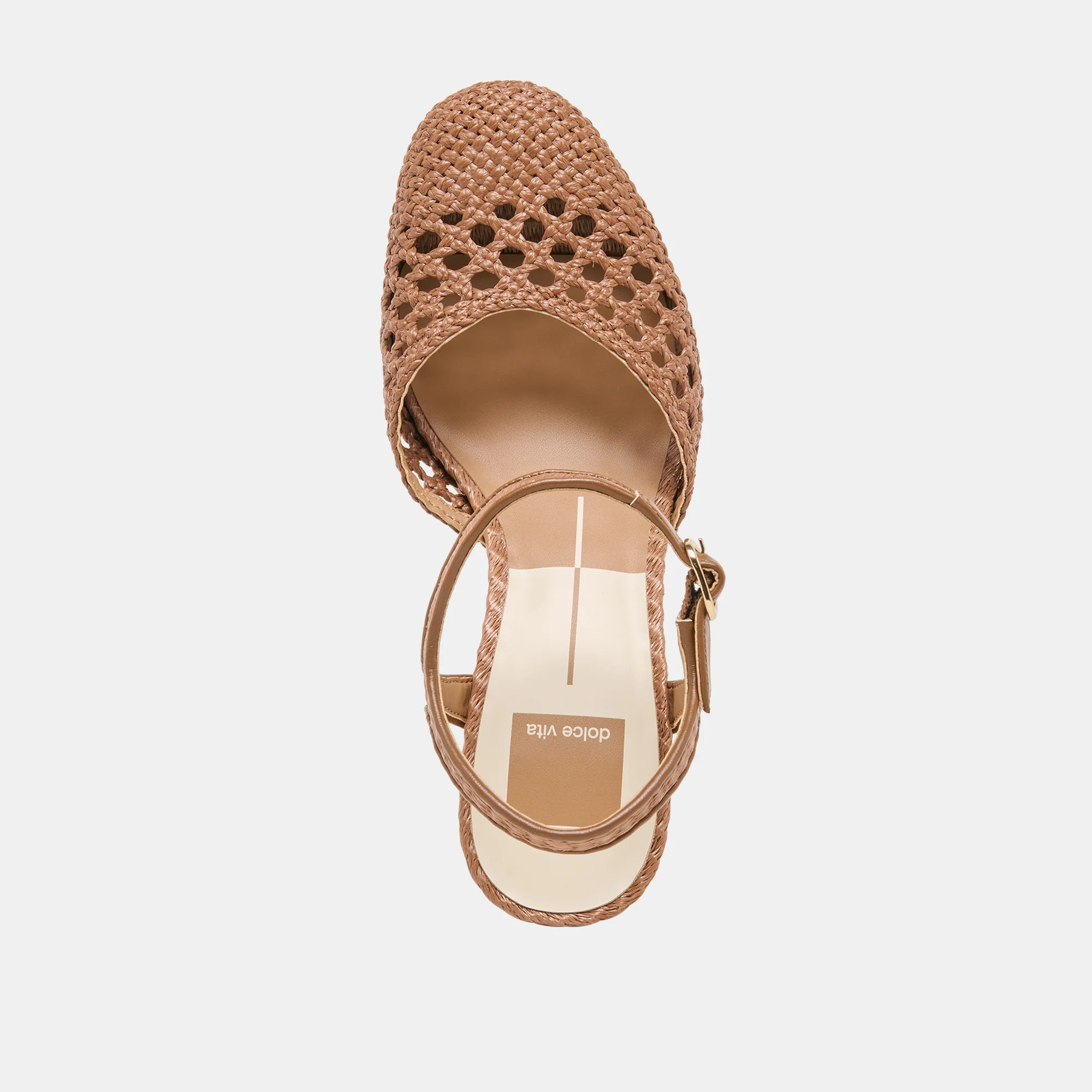 GERO HEELS MID BROWN WOVEN RAFFIA - Image 10