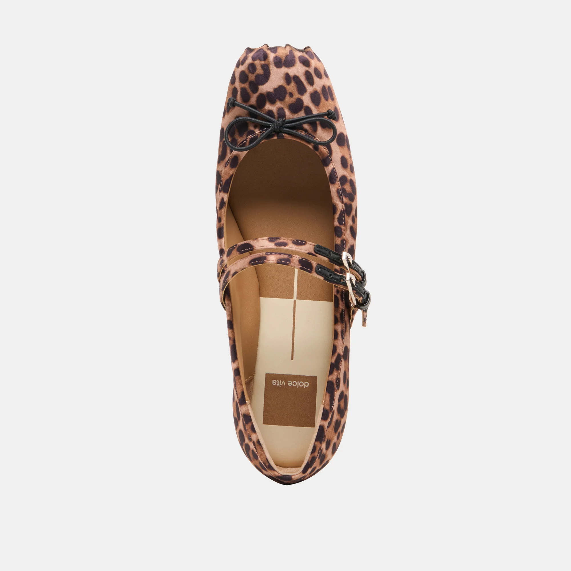 GIBSEN BALLET FLATS DK LEOPARD SATIN - Image 8