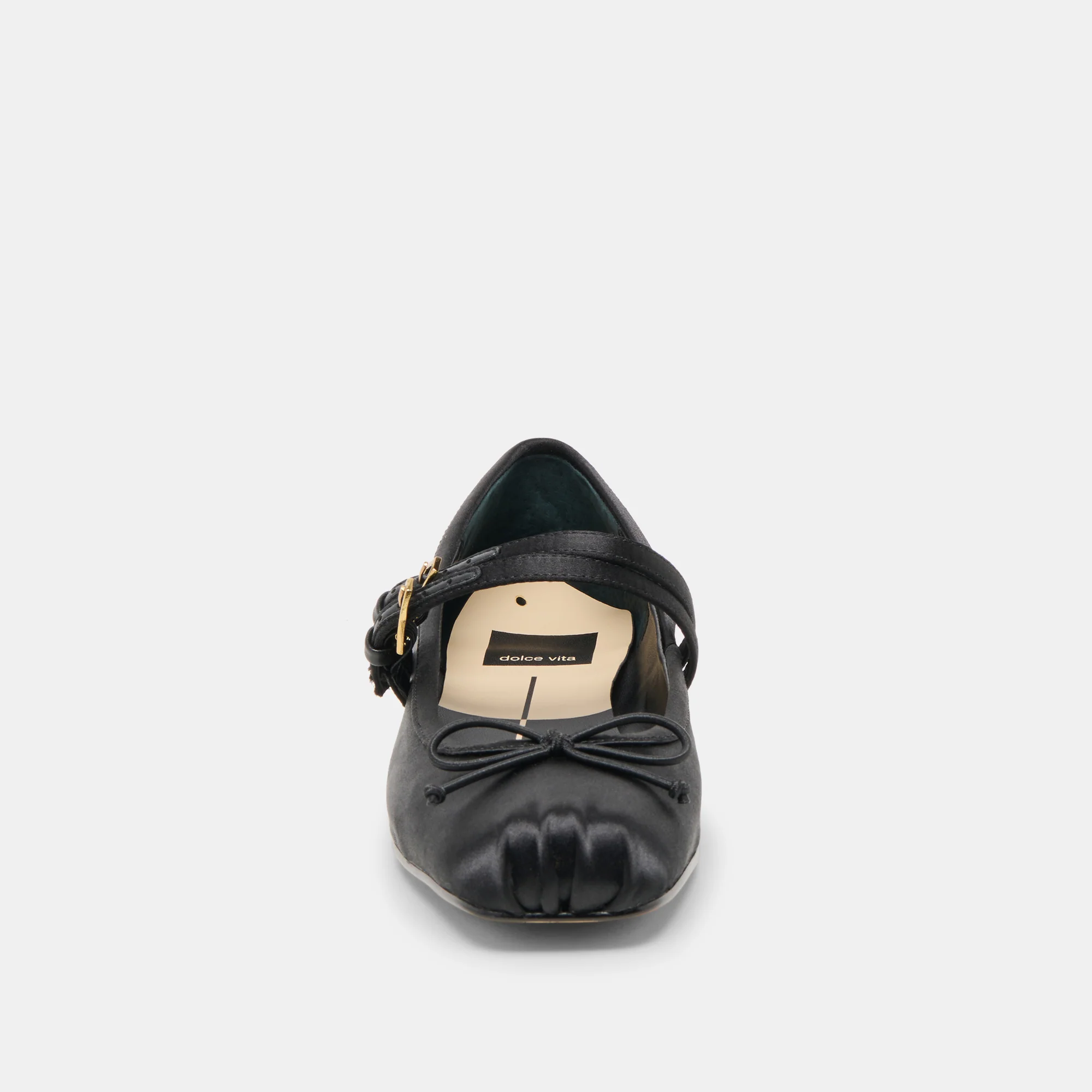 GIBSEN BALLET FLATS ONYX SATIN - Image 6