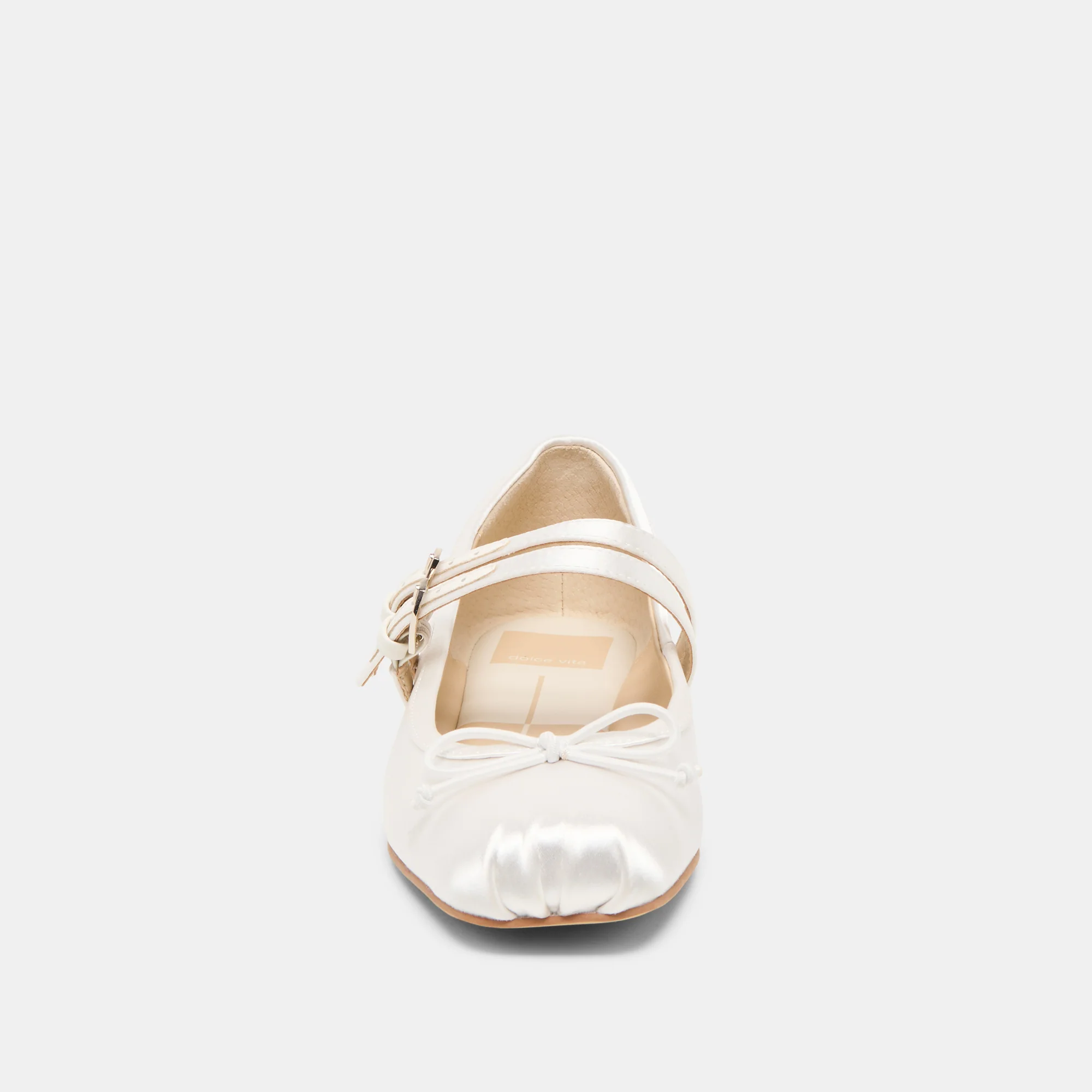 GIBSEN BALLET FLATS TRUE WHITE SATIN - Image 6