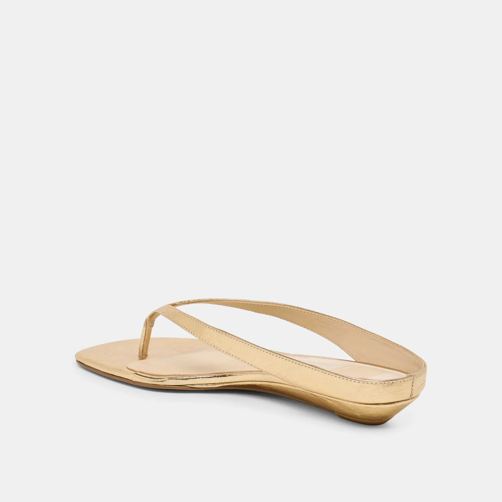 GIZEL SANDALS GOLD CRINKLE PATENT - Image 7