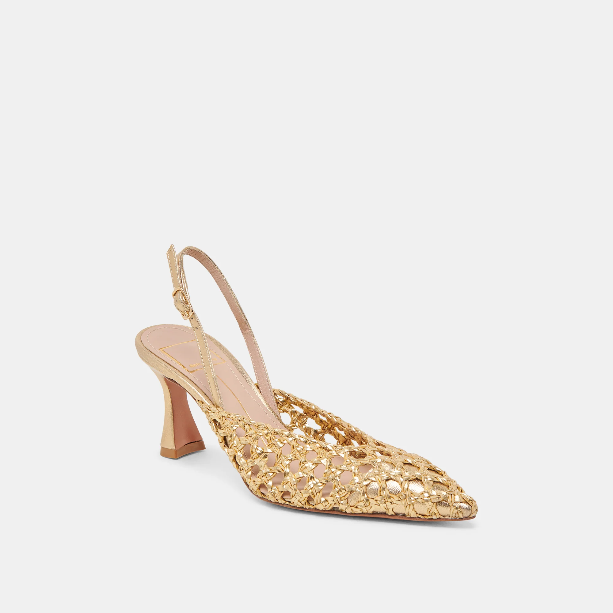GLORIA HEELS GOLD WOVEN - Image 2