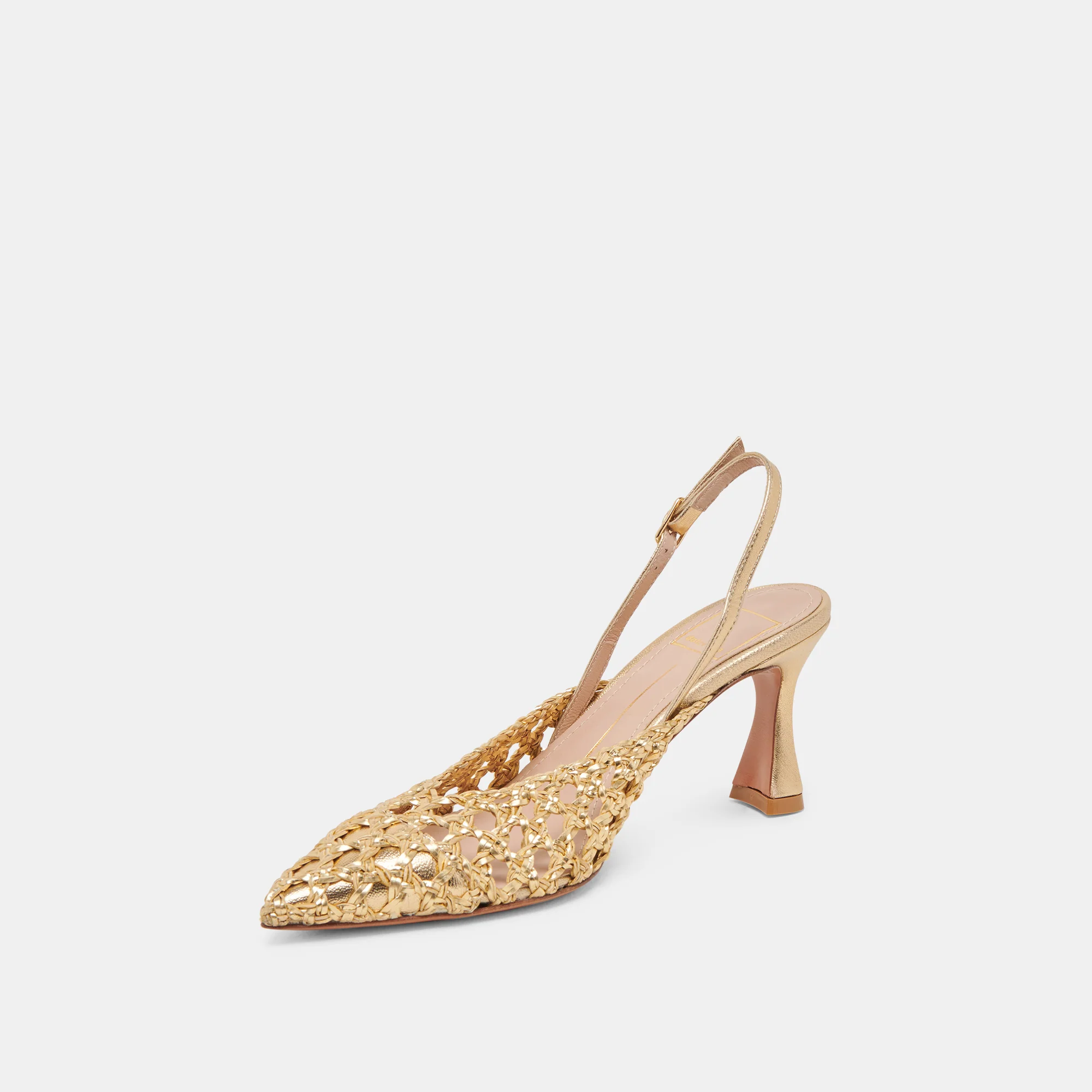 GLORIA HEELS GOLD WOVEN - Image 4
