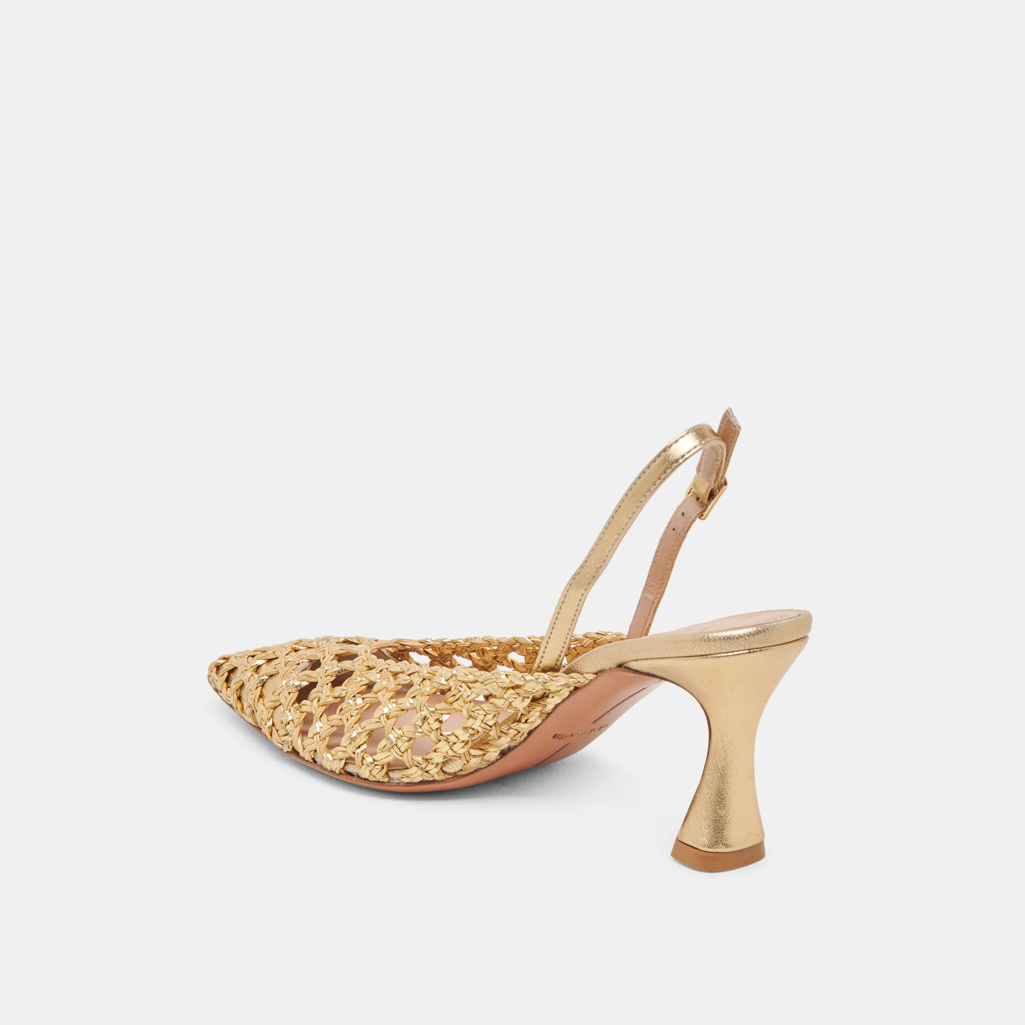 GLORIA HEELS GOLD WOVEN - Image 5