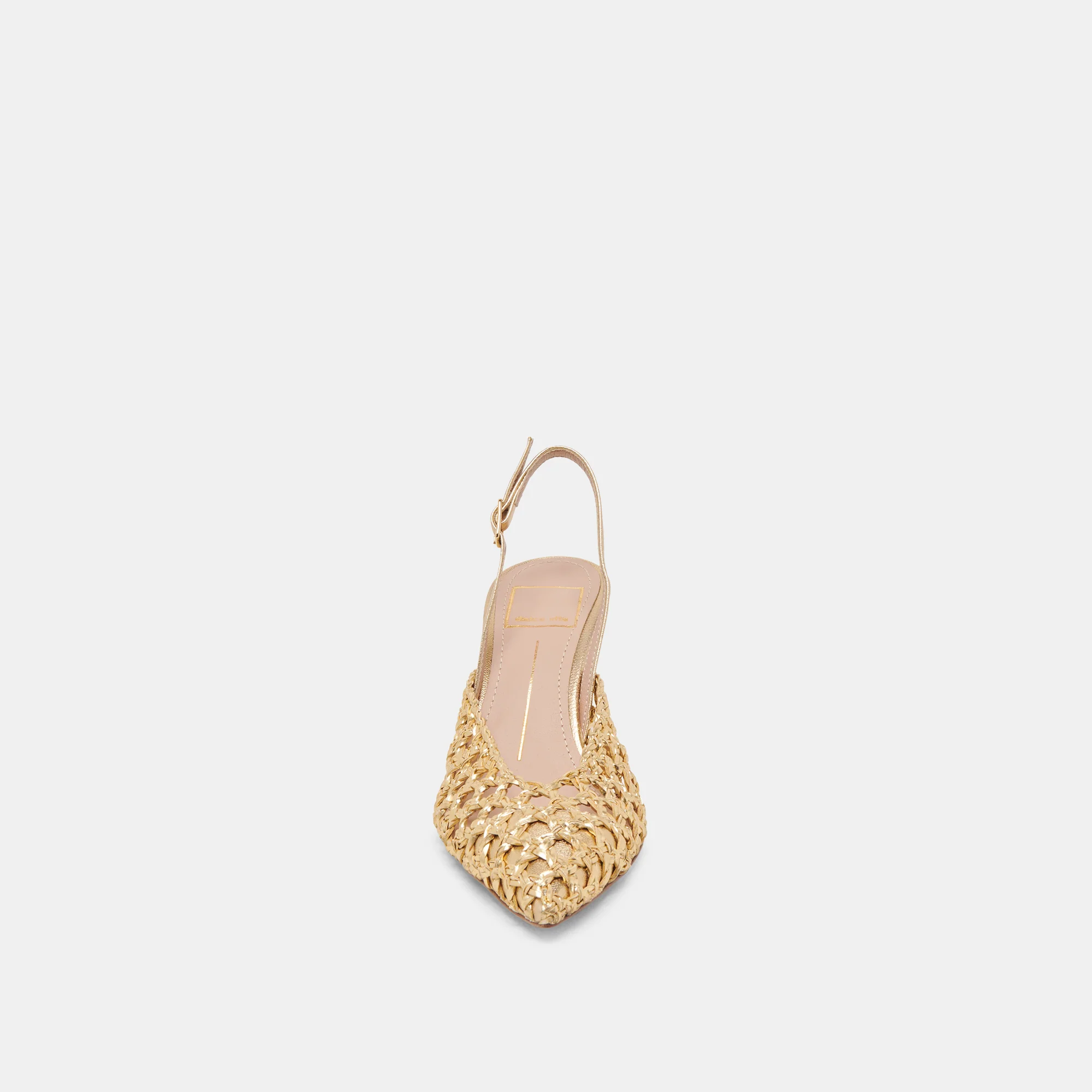 GLORIA HEELS GOLD WOVEN - Image 7