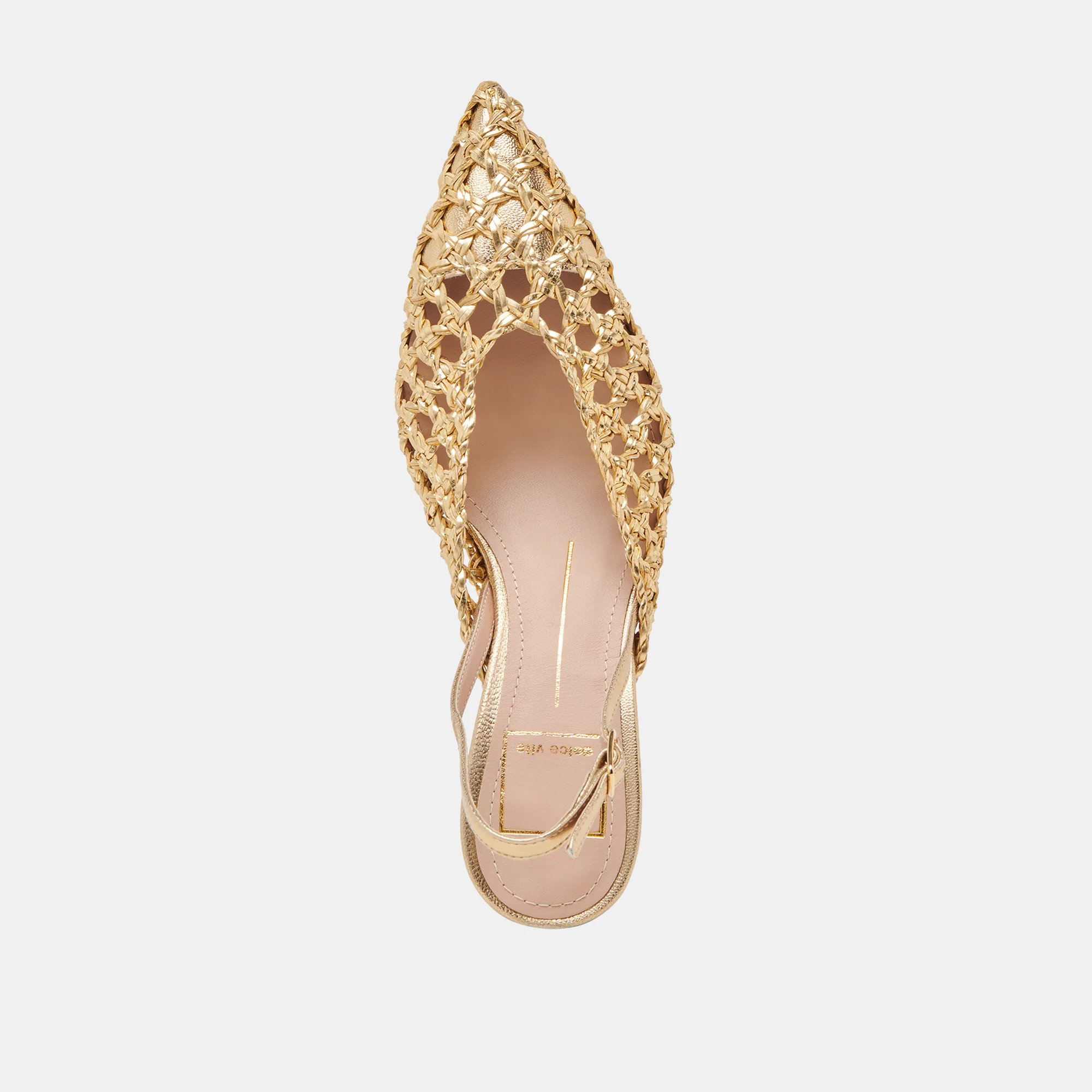 GLORIA HEELS GOLD WOVEN - Image 9