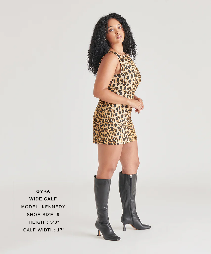 GYRA WIDE CALF BOOTS BLACK LEATHER - Image 9