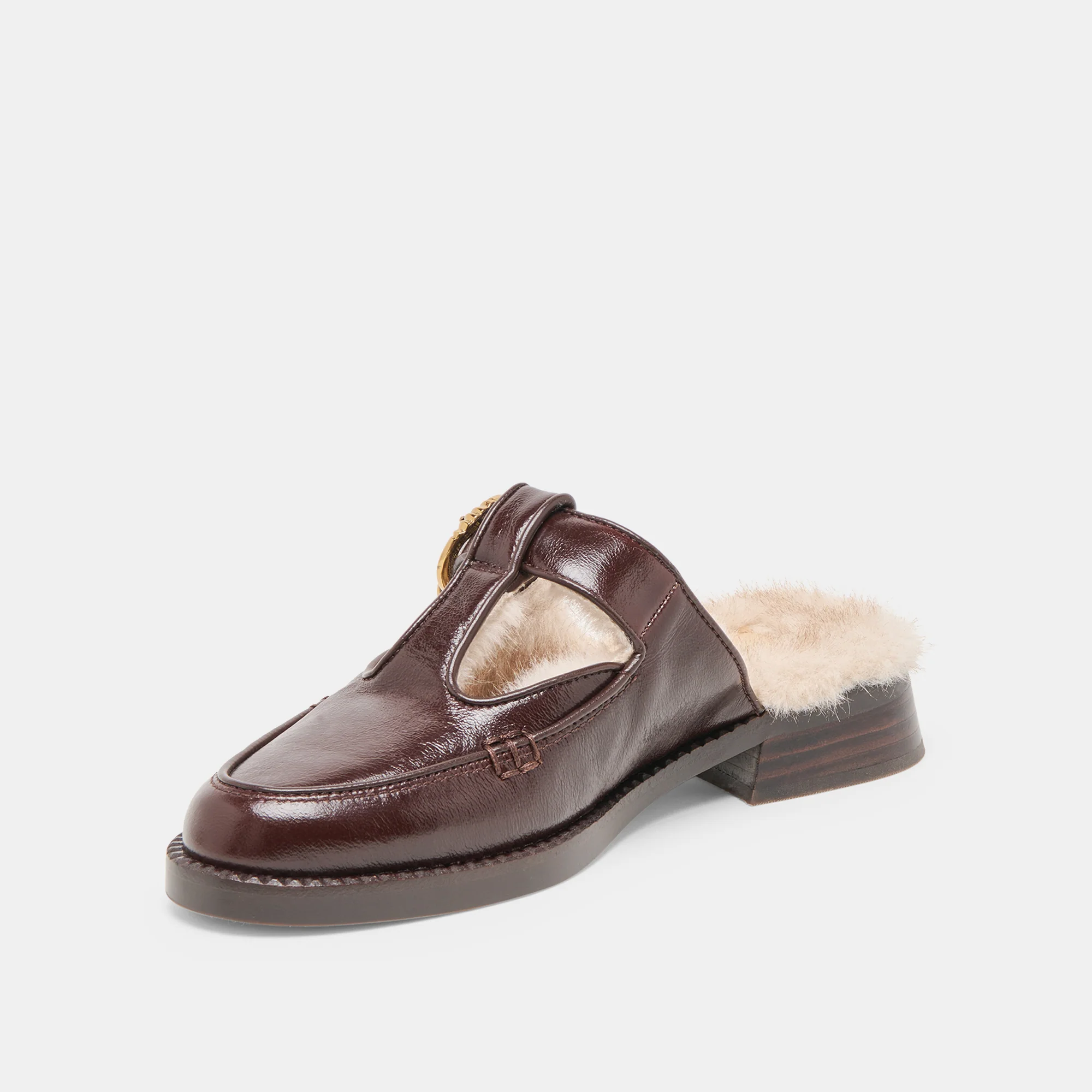 HARLAH PLUSH FLATS CHOCOLATE LEATHER - Image 4