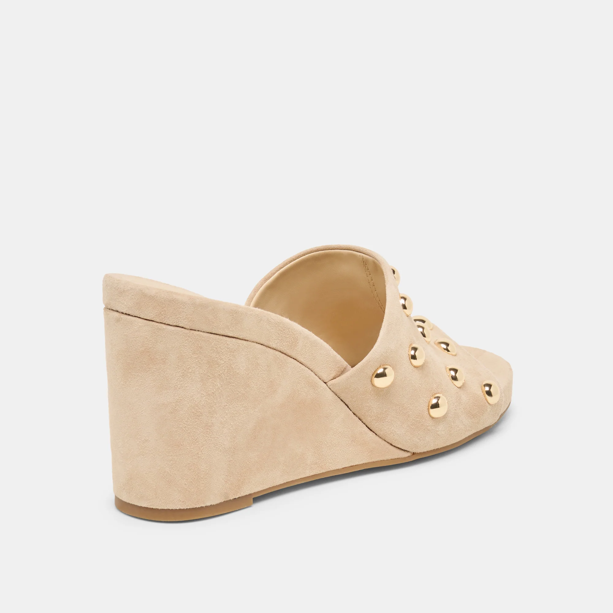 HOLTA STUD WEDGES CAMEL SUEDE - Image 5