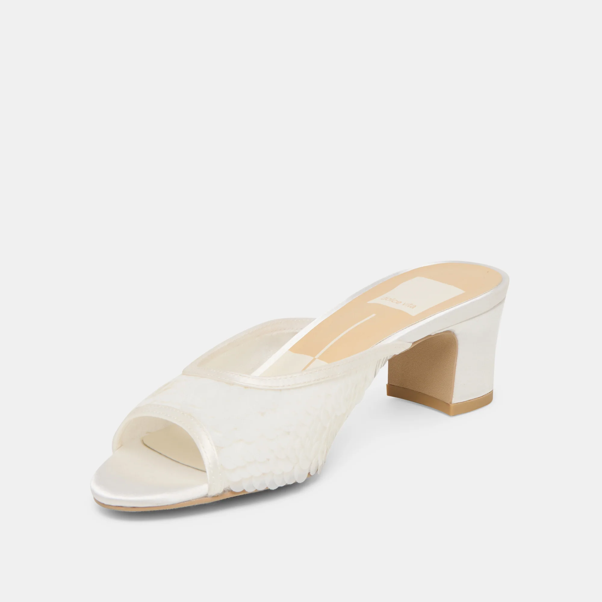 INGA HEELS OFF WHITE SEQUIN - Image 6