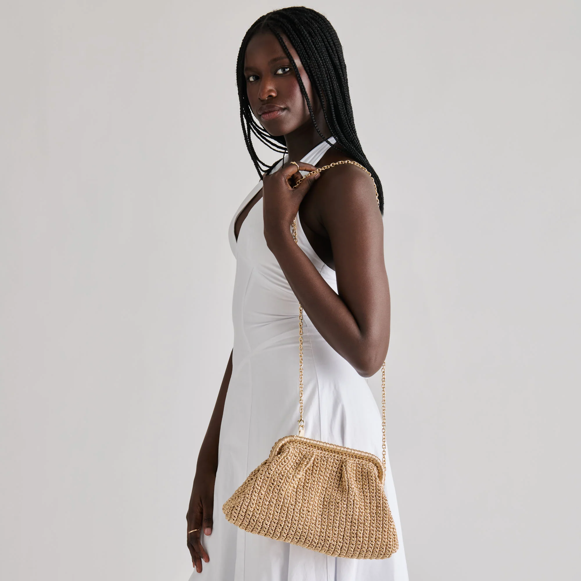 IONE CLUTCH GOLD CROCHET - Image 2