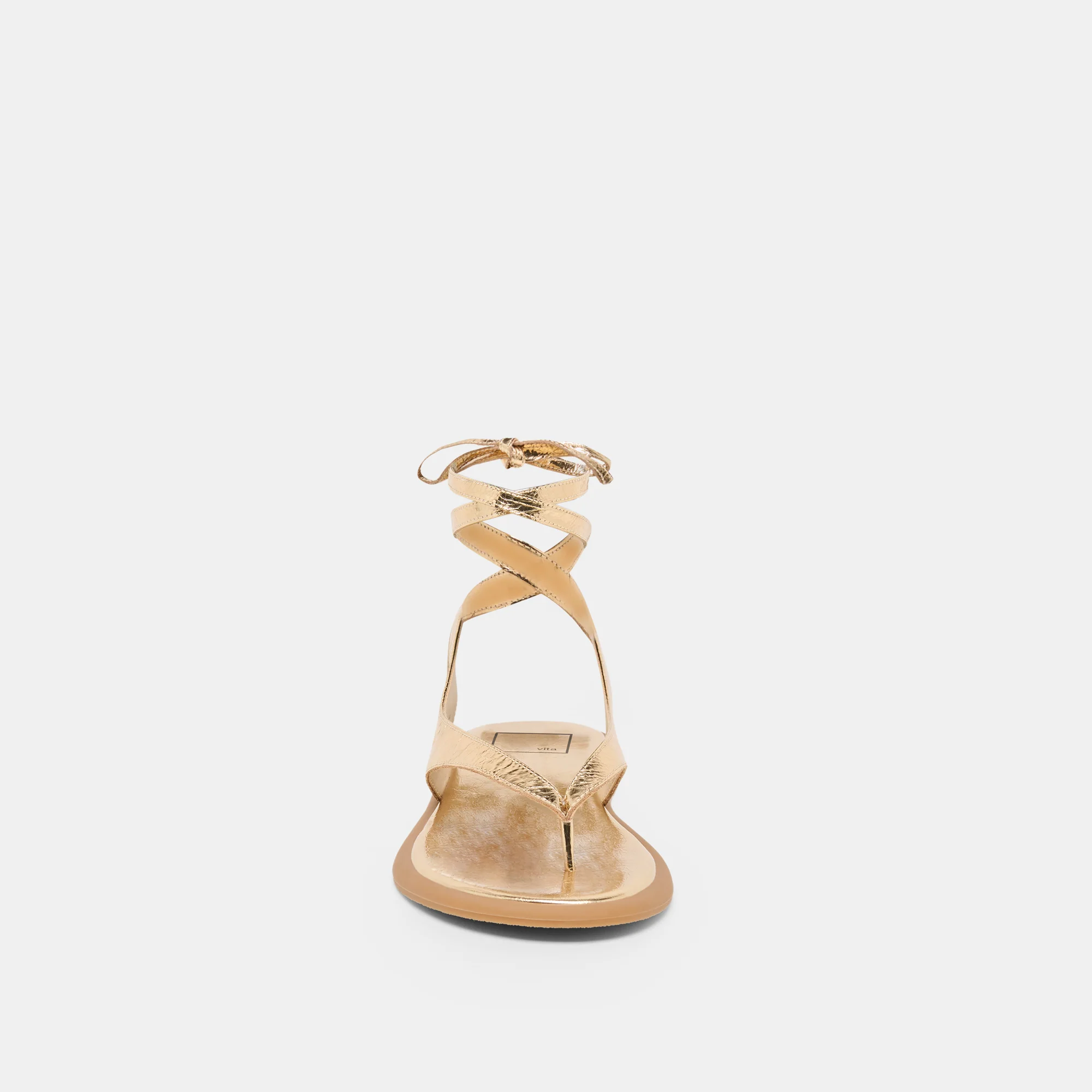 JAYDEN SANDALS GOLD DISTRESSED LEATHER - Image 8