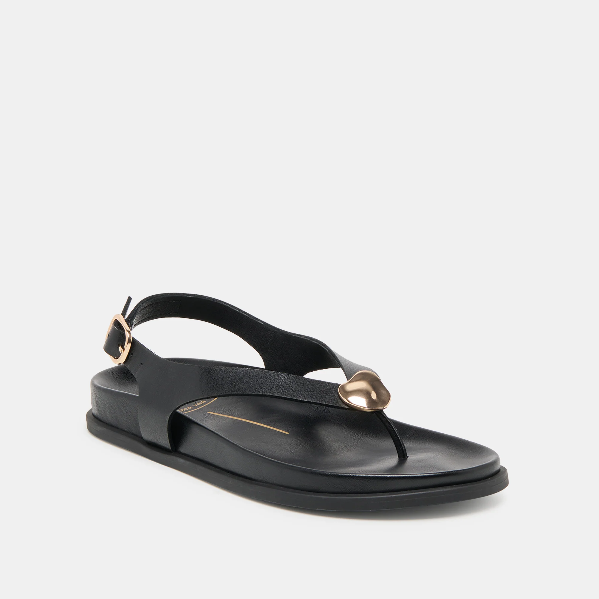 JONY SANDALS BLACK LEATHER - Image 3