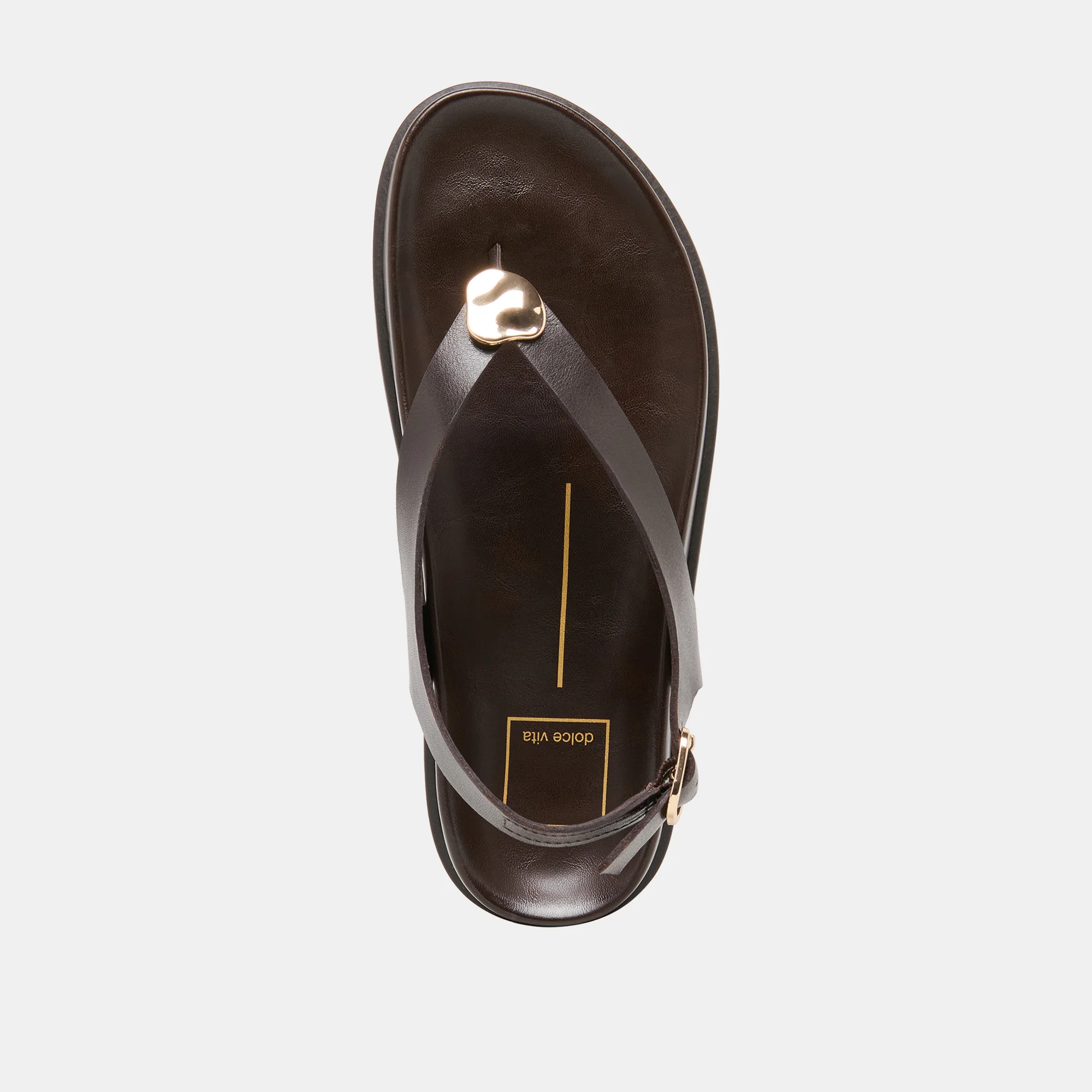 JONY SANDALS DK BROWN LEATHER - Image 9