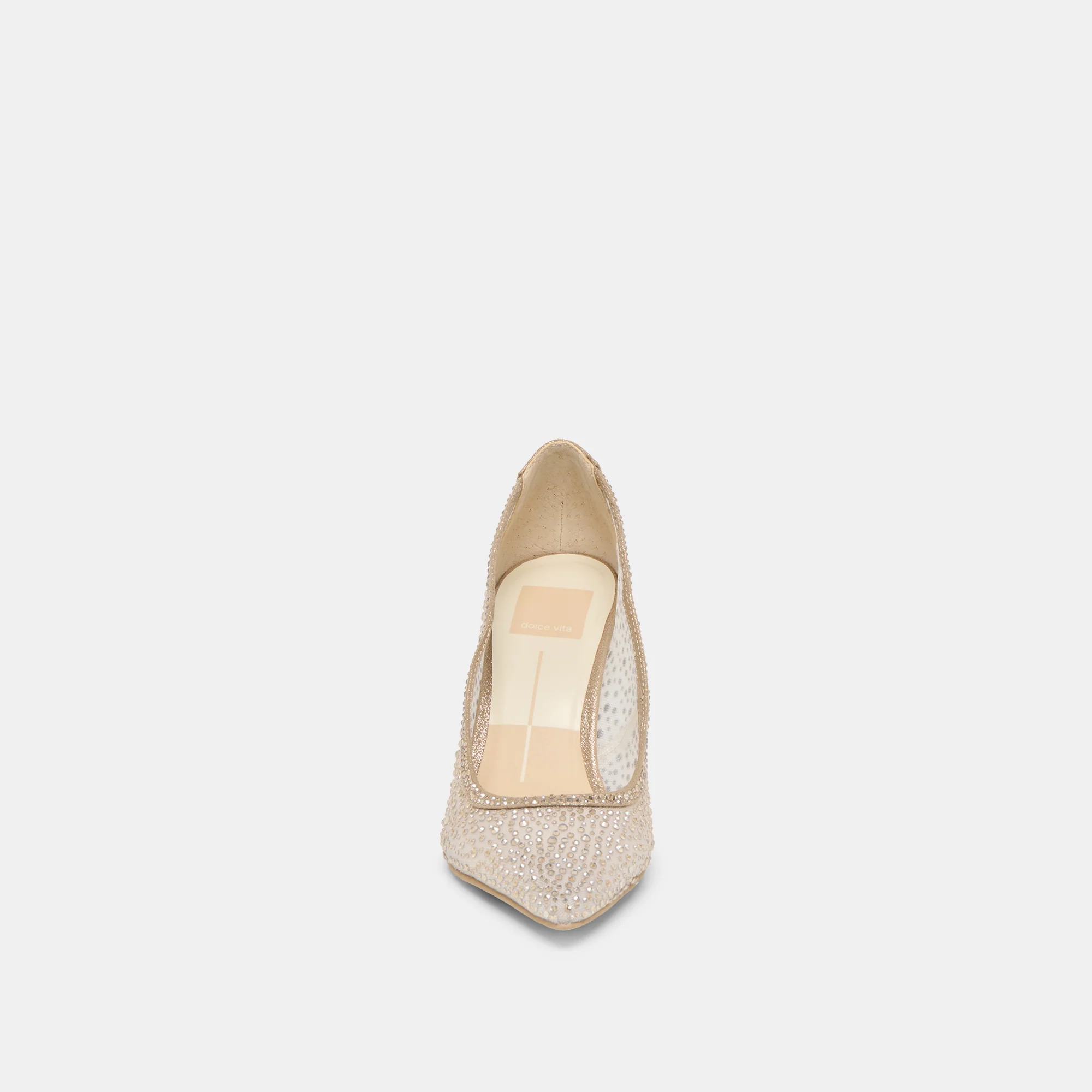 KASHE CRYSTAL HEELS LT GOLD MESH - Image 8