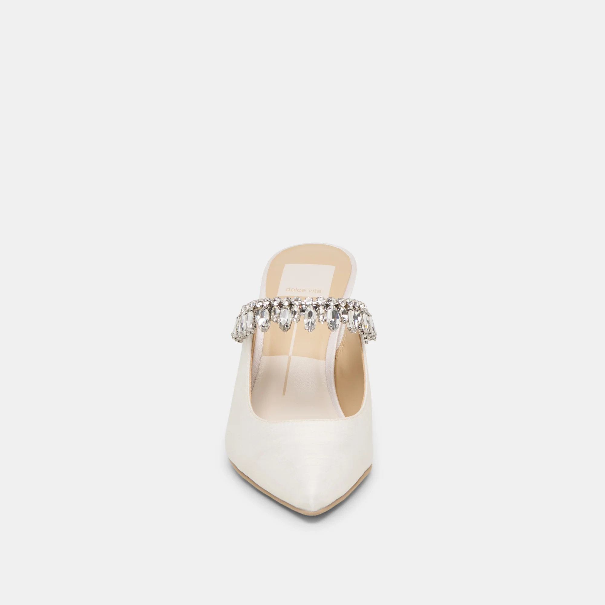 KELI CRYSTAL HEELS WHITE SATIN - Image 9