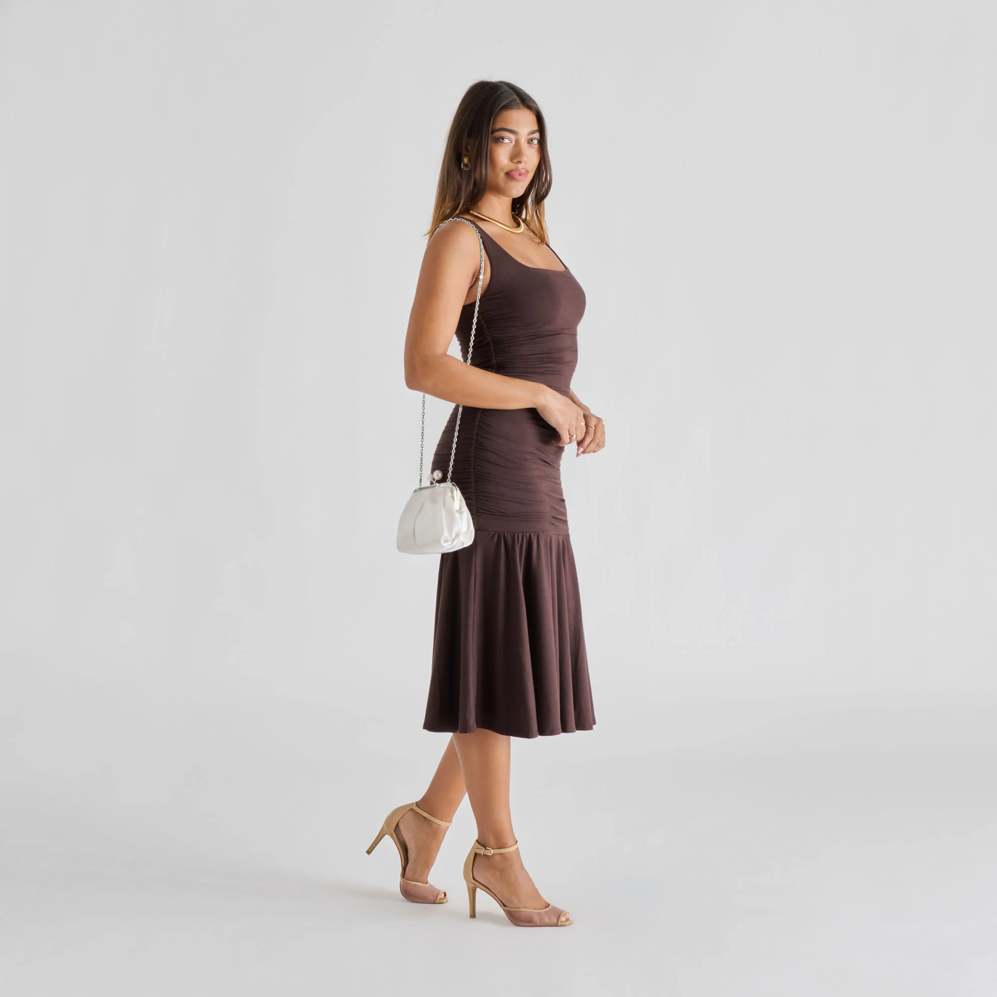 KENDALL CLUTCH WHITE SATIN - Image 7