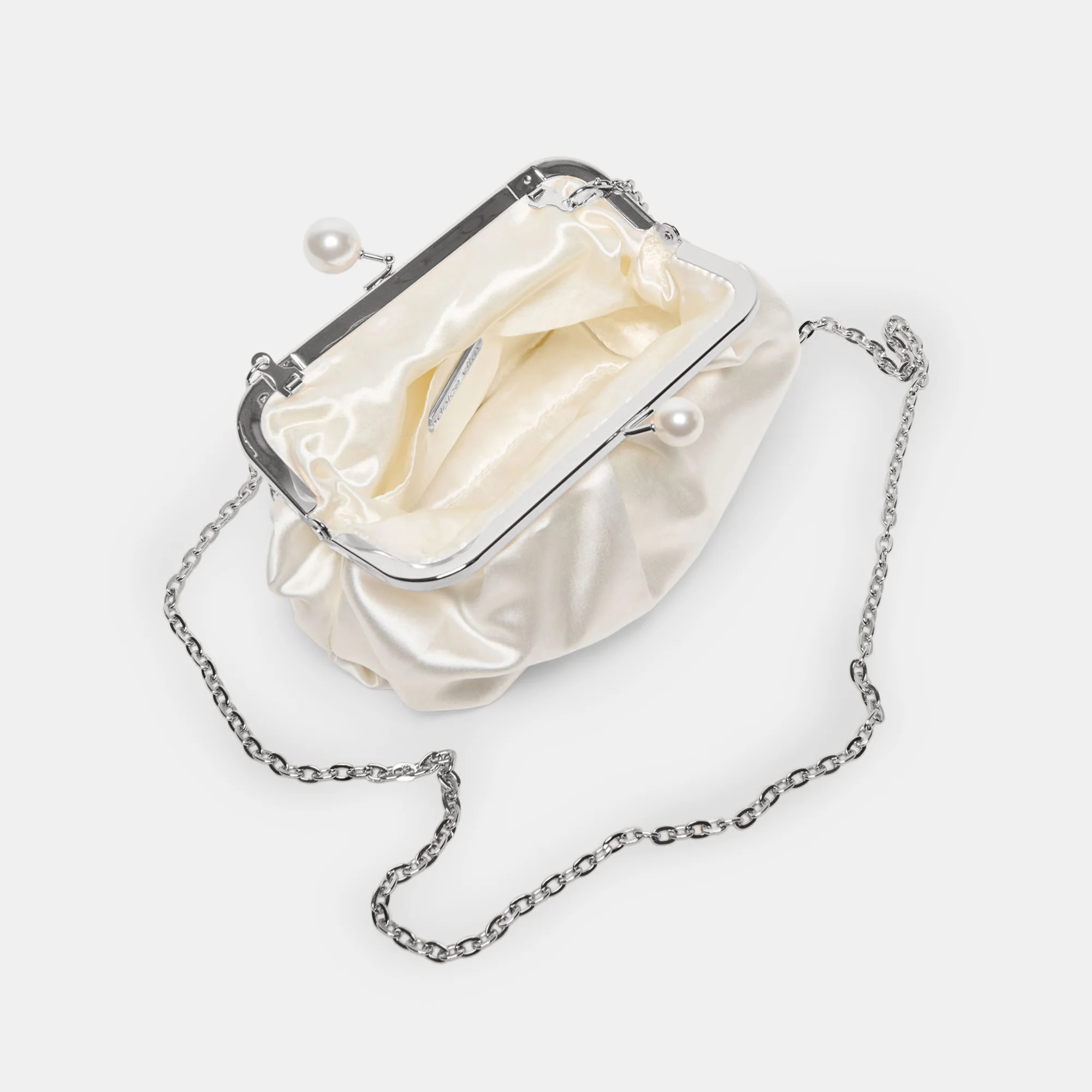KENDALL CLUTCH WHITE SATIN - Image 8