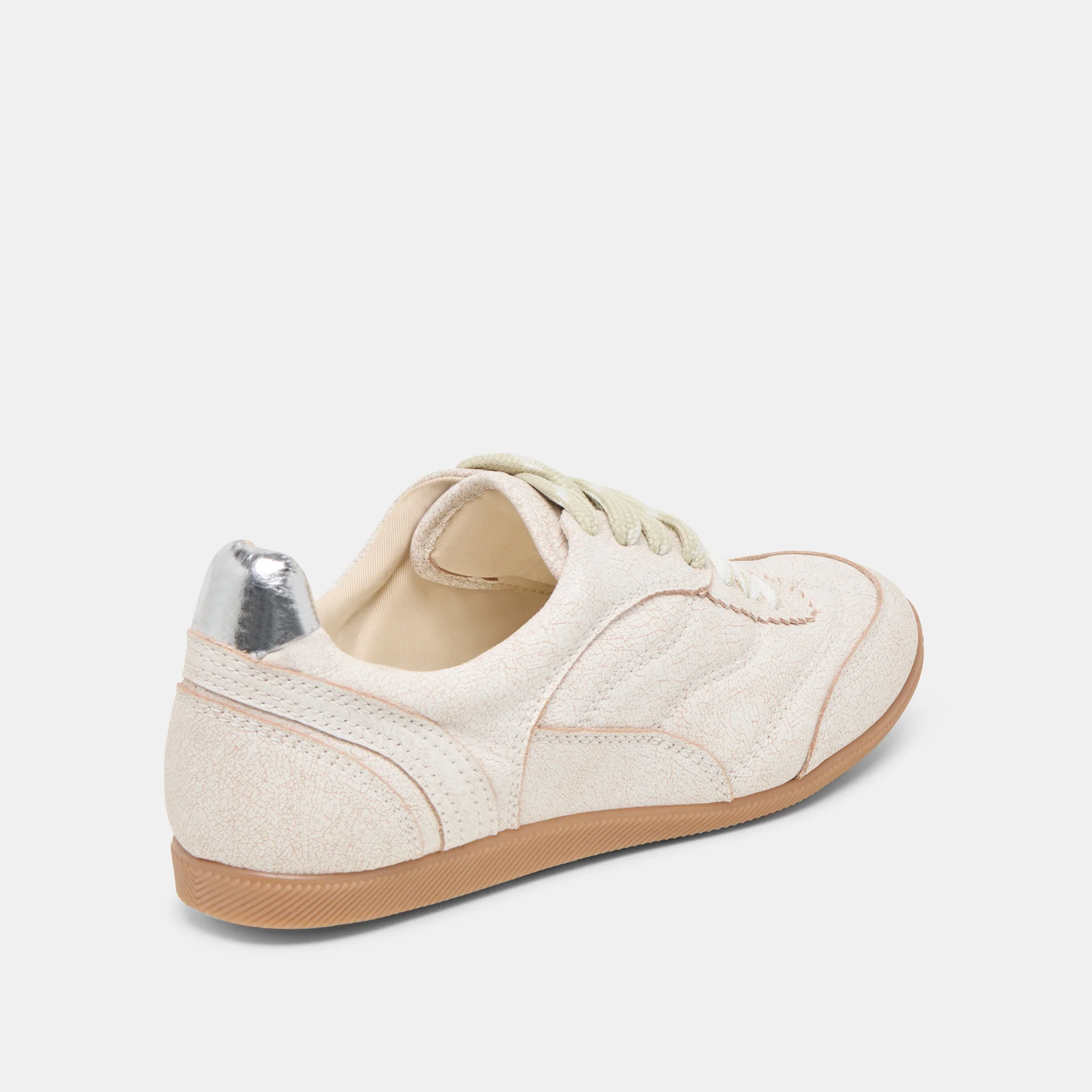 LAINI SNEAKERS OFF WHITE CRACKLED LEATHER - Image 3