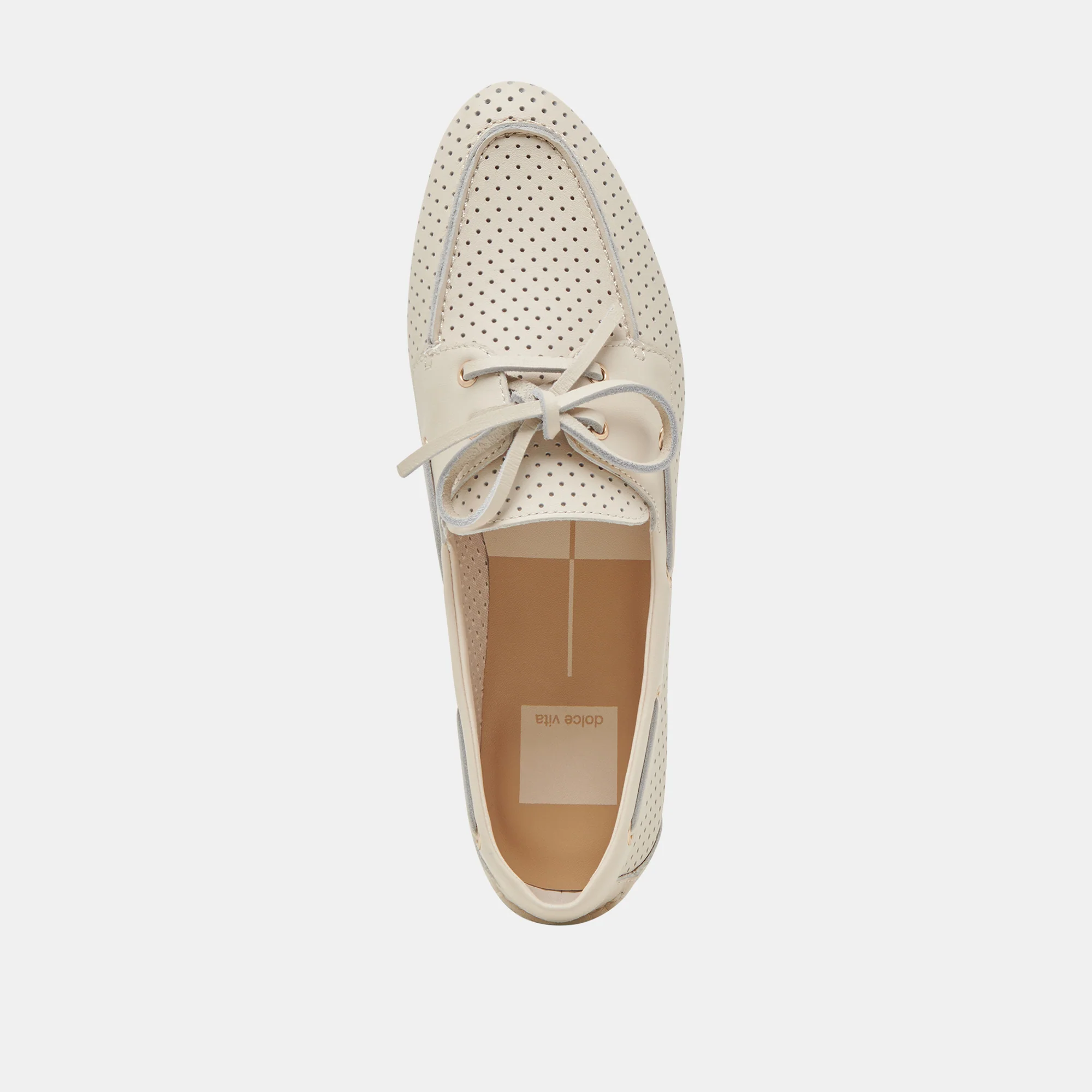 LAKIN LOAFERS IVORY PERFORATED LEATHER - Image 10