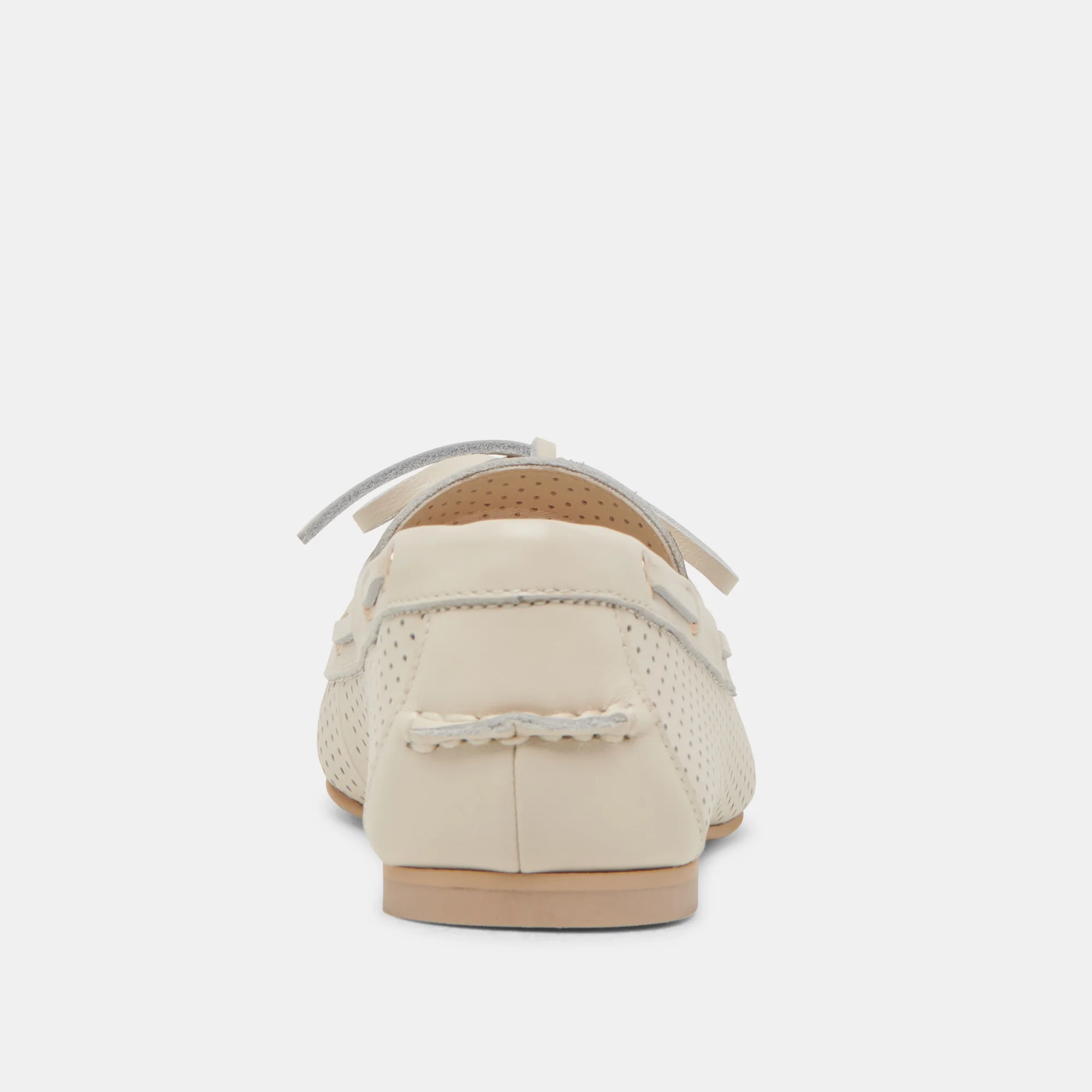 LAKIN LOAFERS IVORY PERFORATED LEATHER - Image 9