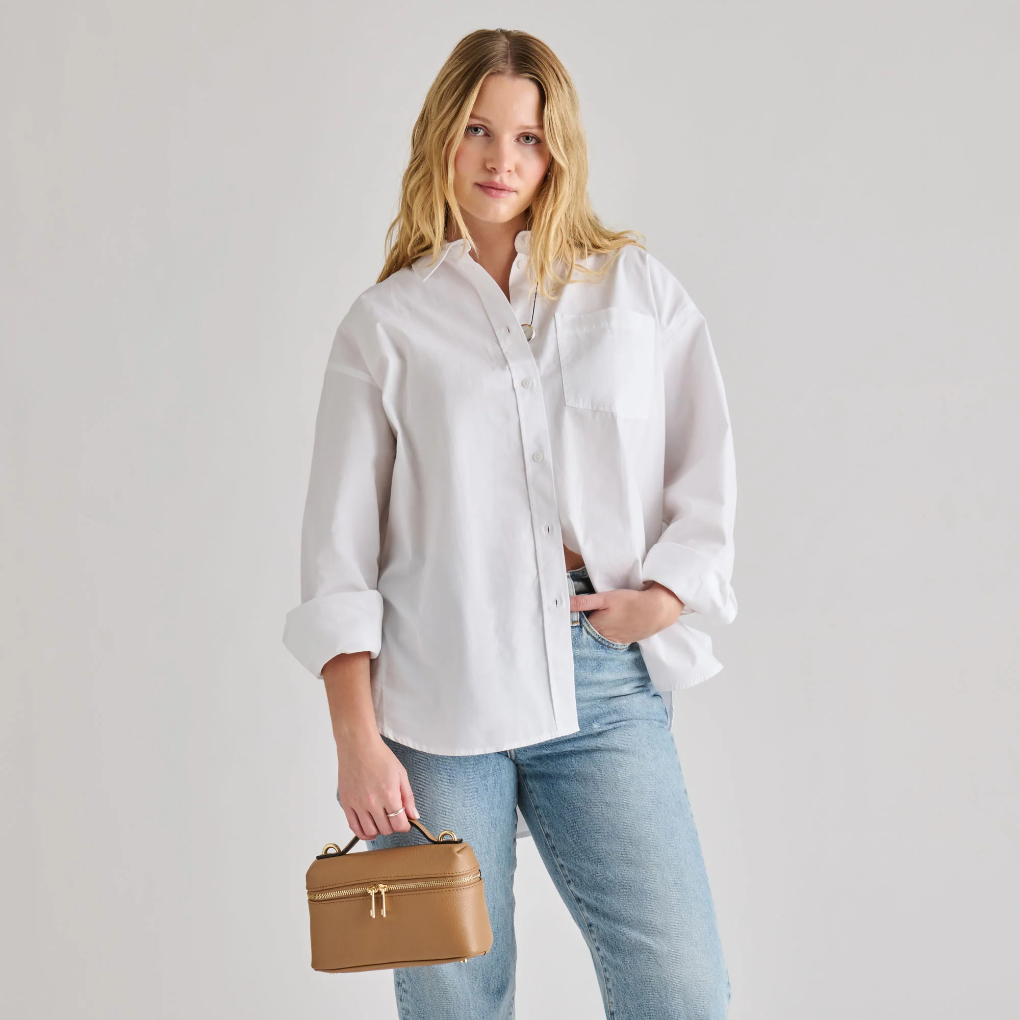 LEONY CROSSBODY TAN LEATHER - Image 7