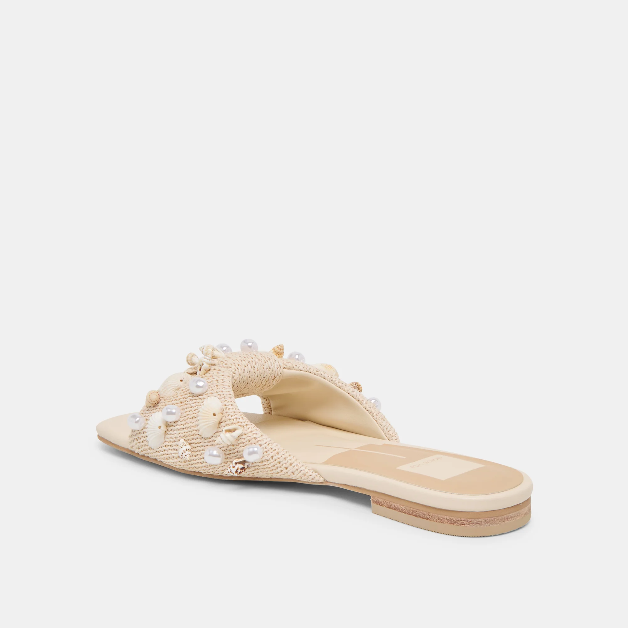 LIZZA SANDALS OATMEAL BEADED RAFFIA - Image 10