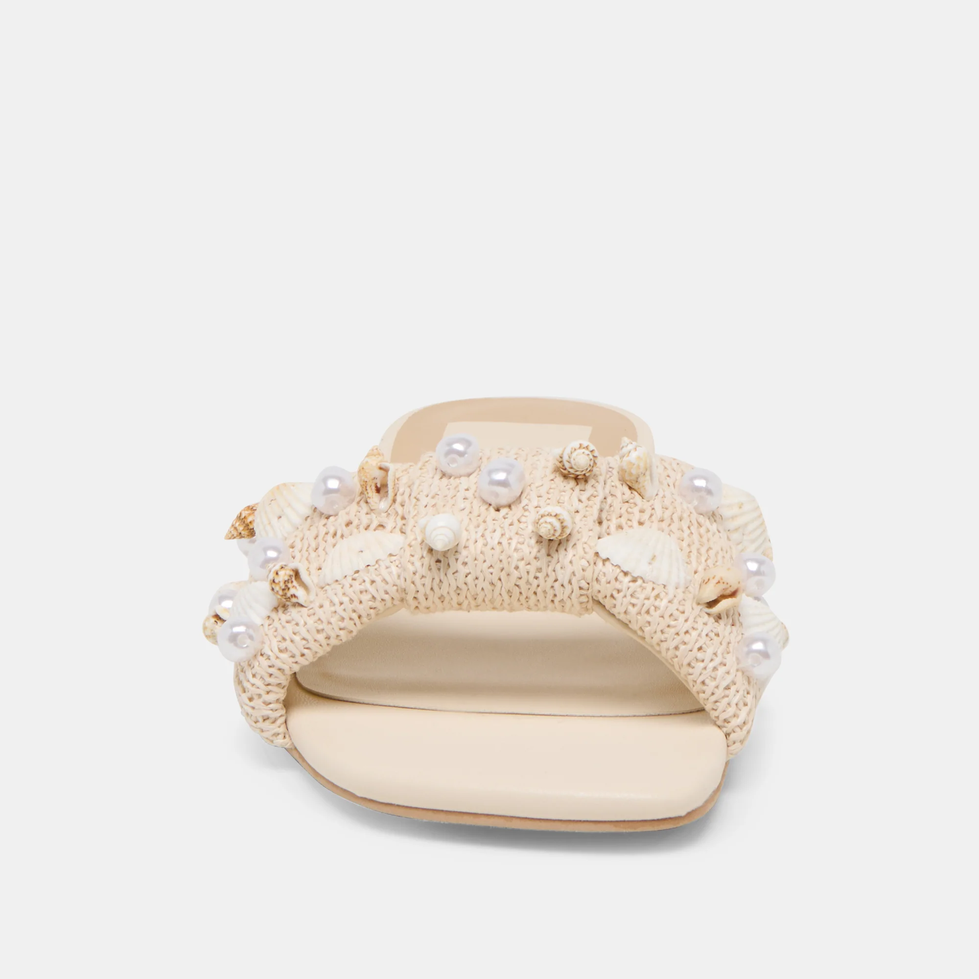 LIZZA SANDALS OATMEAL BEADED RAFFIA - Image 11