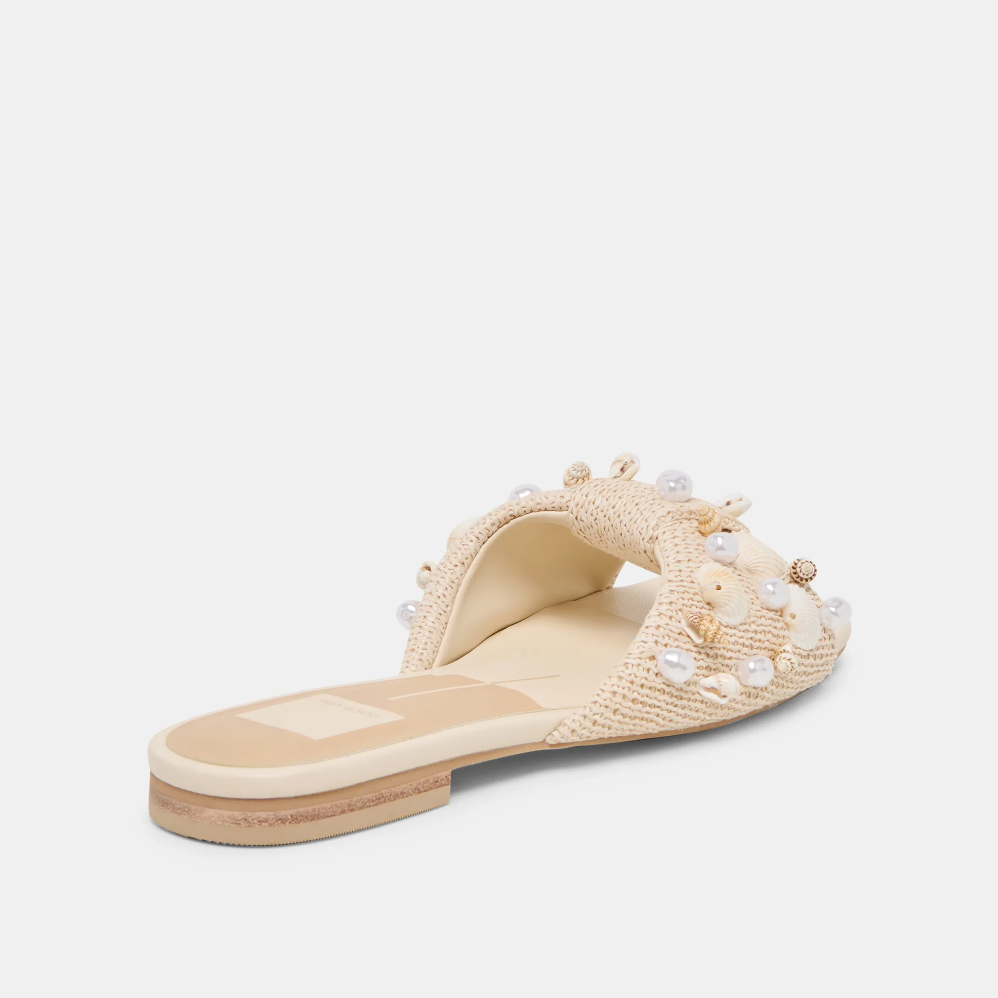 LIZZA SANDALS OATMEAL BEADED RAFFIA - Image 7