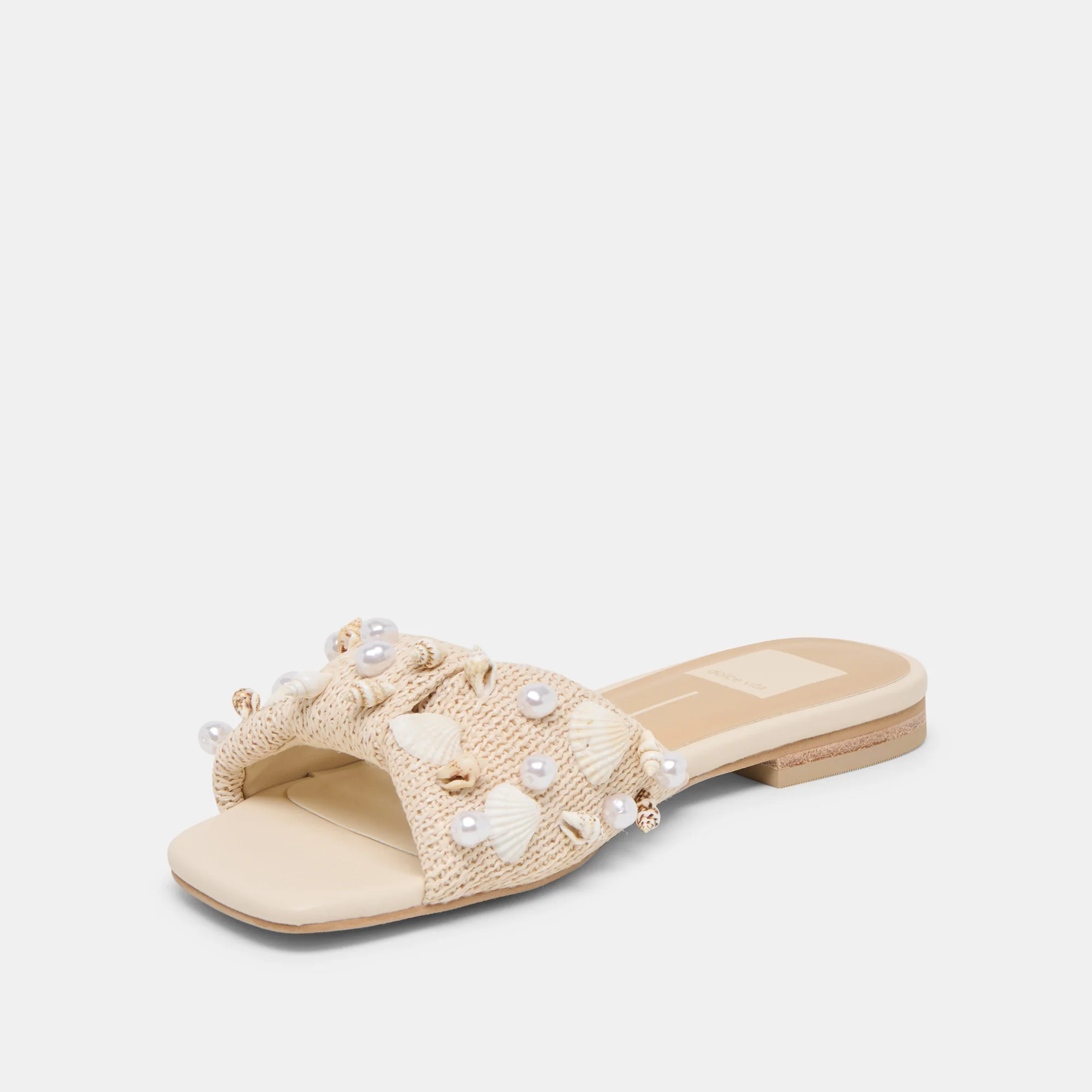 LIZZA SANDALS OATMEAL BEADED RAFFIA - Image 9